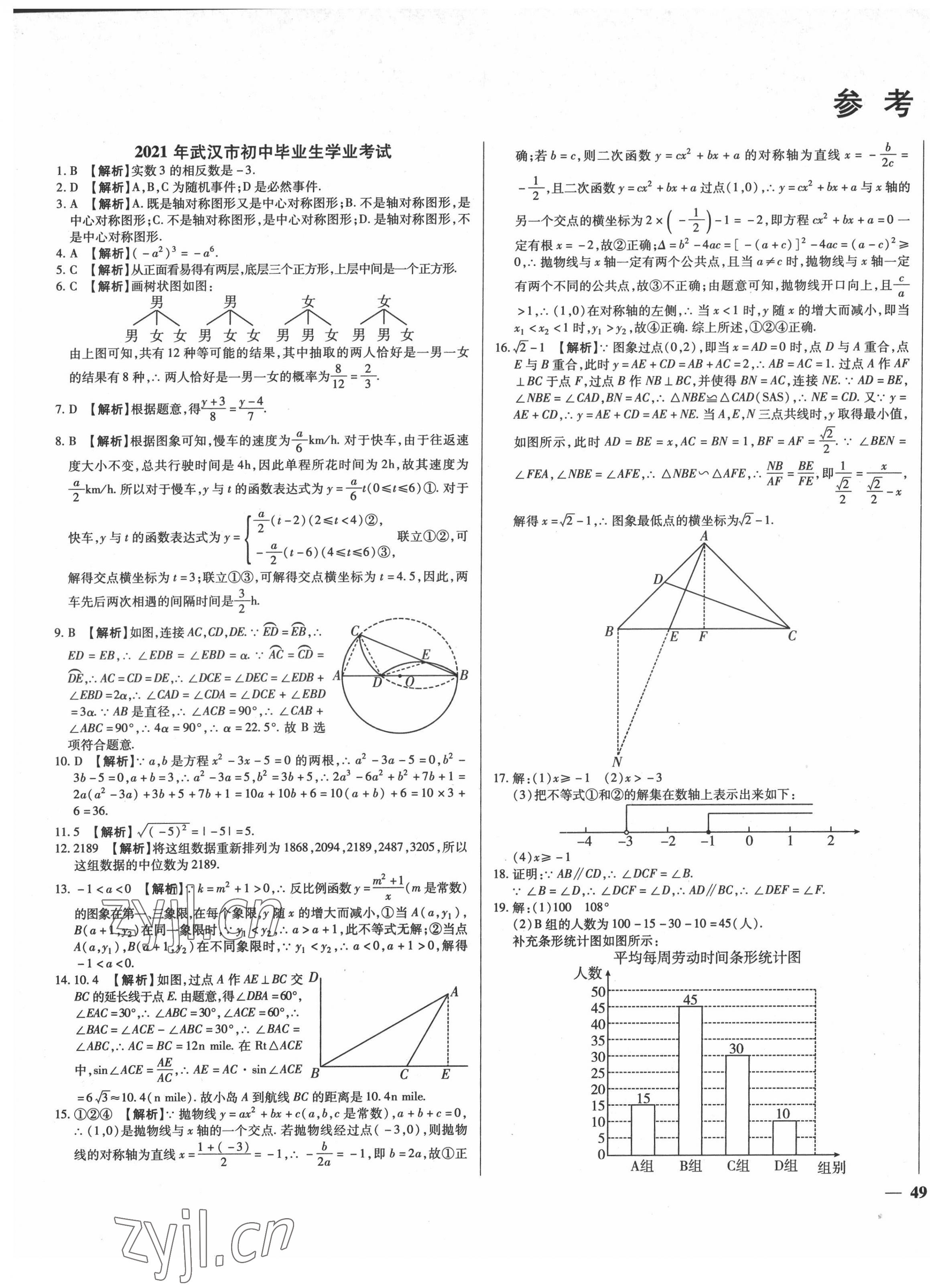 2022年課堂10分鐘中考試題精編數(shù)學(xué)湖北專版 第1頁