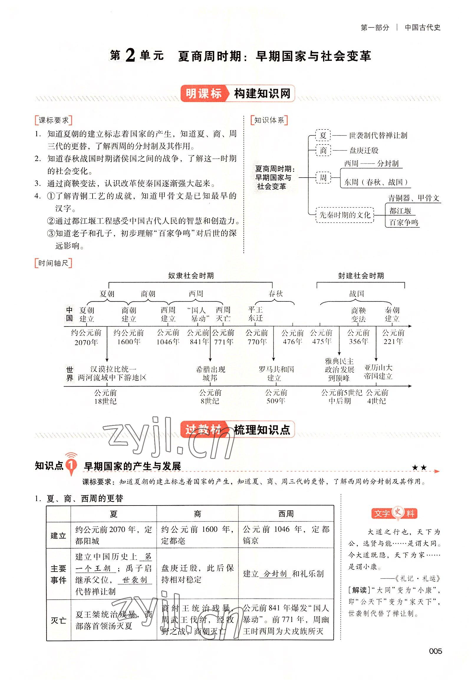 2022年中考狀元歷史廣東專版 參考答案第11頁