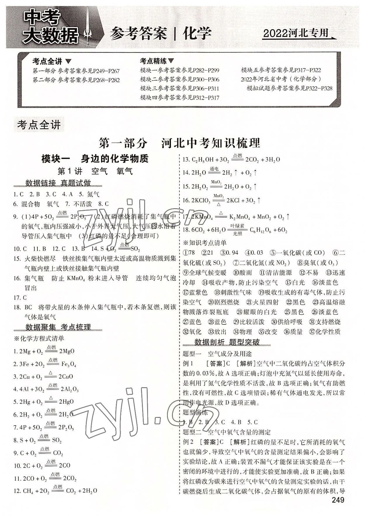 2022年中考大數據化學河北專版 第1頁