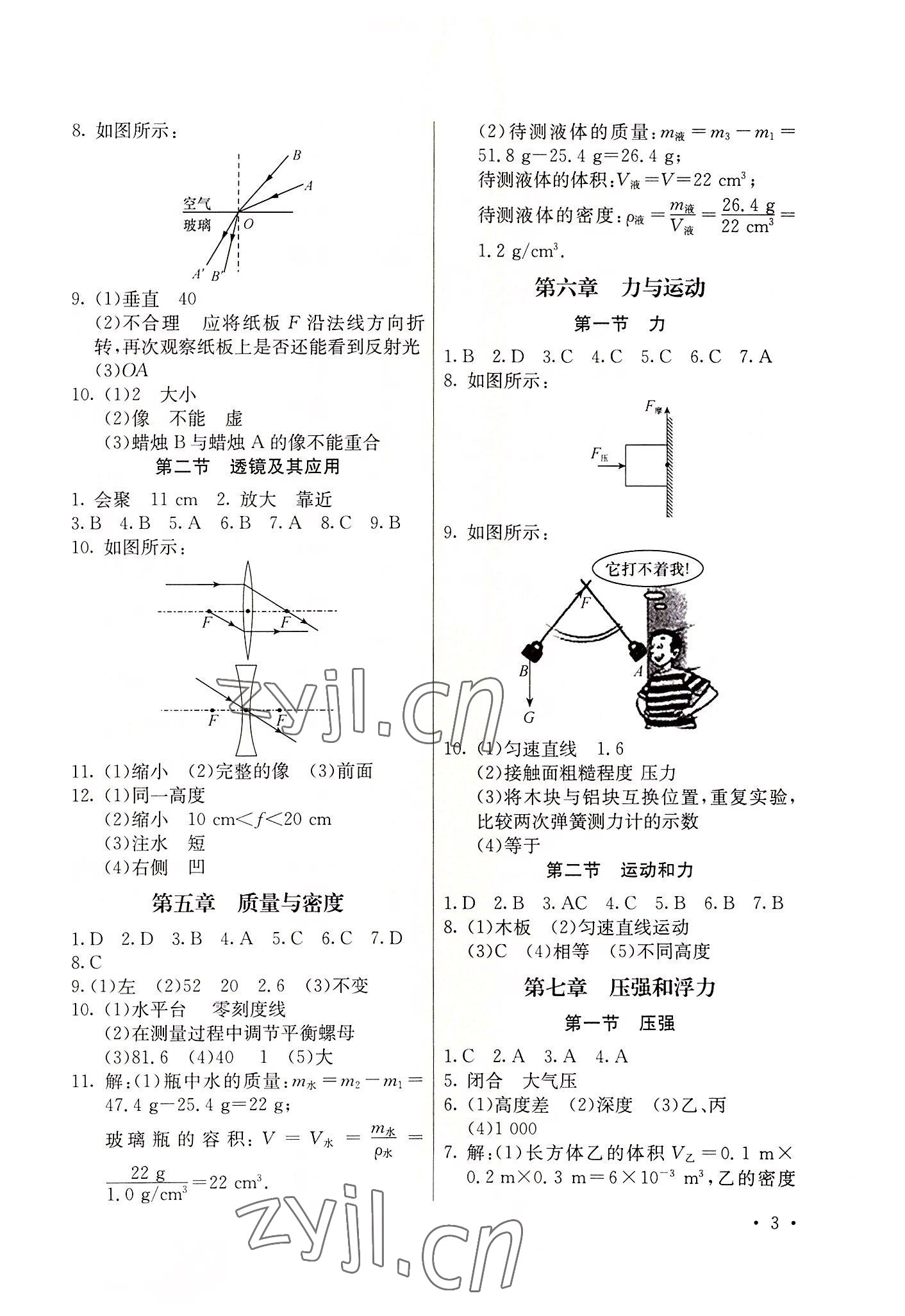 2022年創(chuàng)新能力學(xué)習(xí)中考總復(fù)習(xí)物理 參考答案第2頁