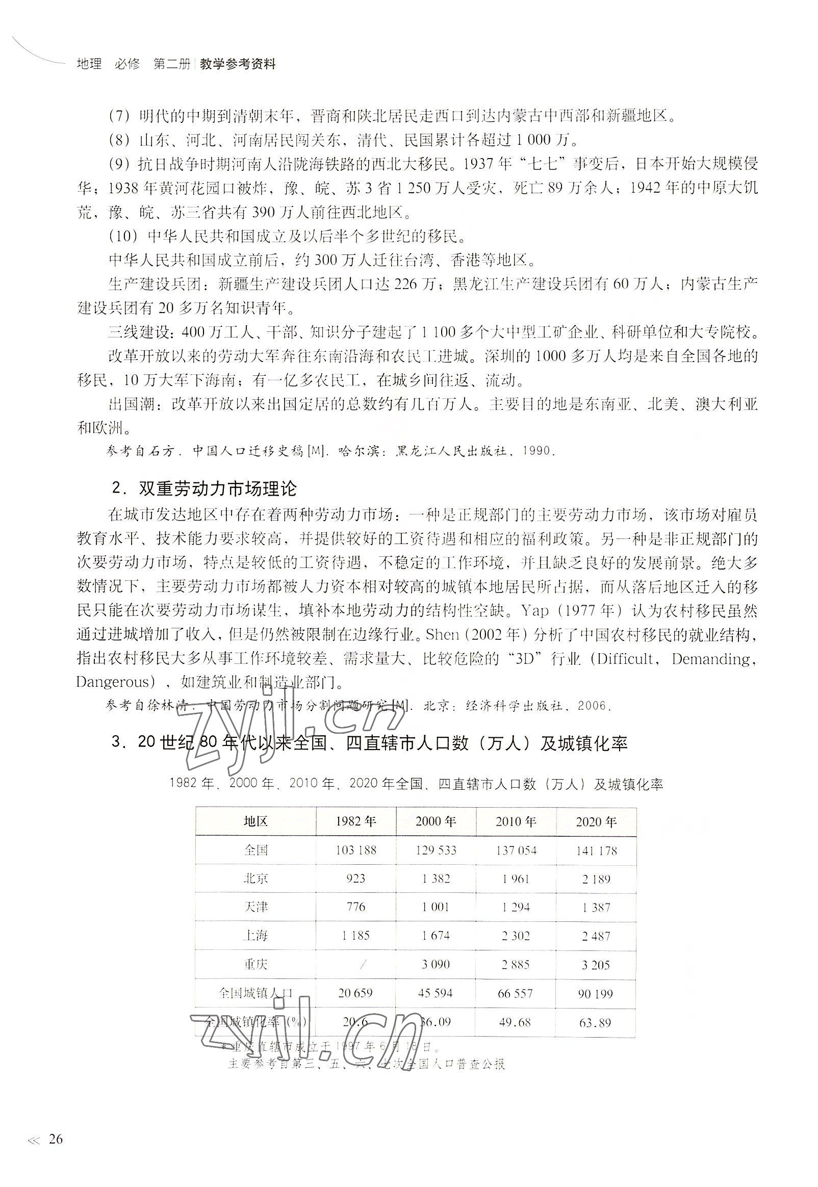 2022年教材課本高中地理必修2滬教版 參考答案第26頁