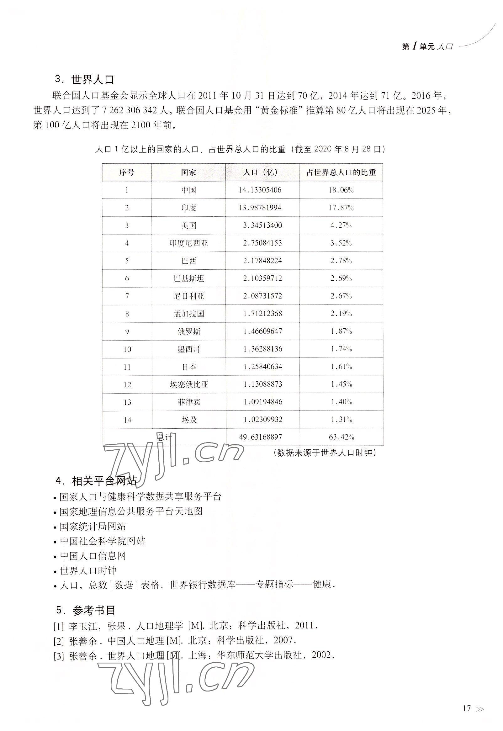 2022年教材課本高中地理必修2滬教版 參考答案第17頁(yè)