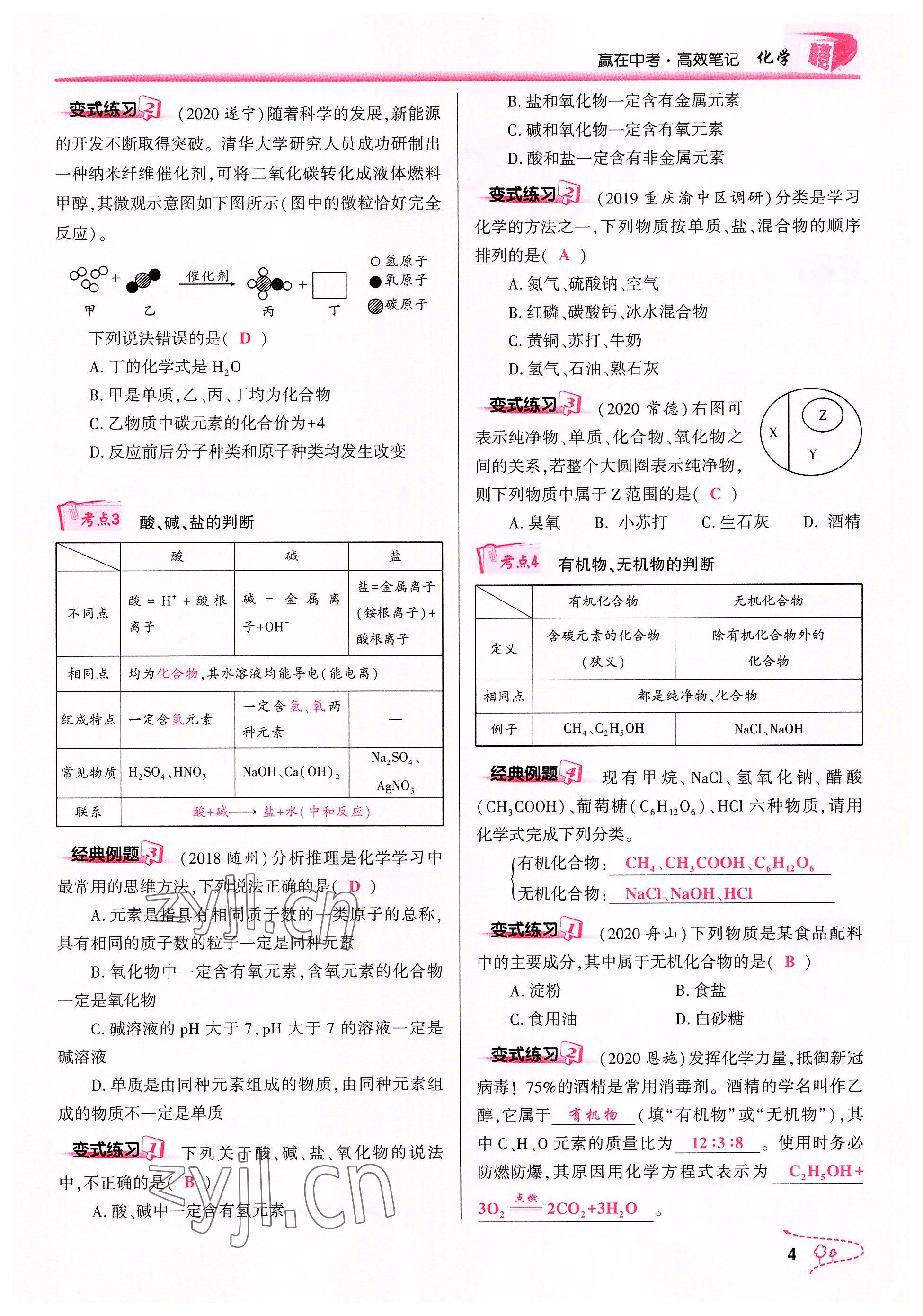 2022年贏在中考化學(xué)重慶專版 參考答案第4頁(yè)