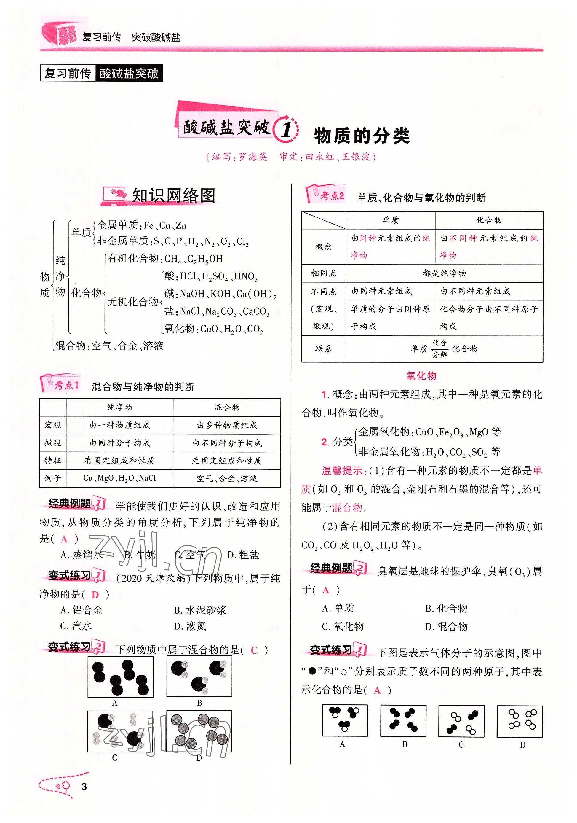 2022年贏在中考化學(xué)重慶專版 參考答案第3頁
