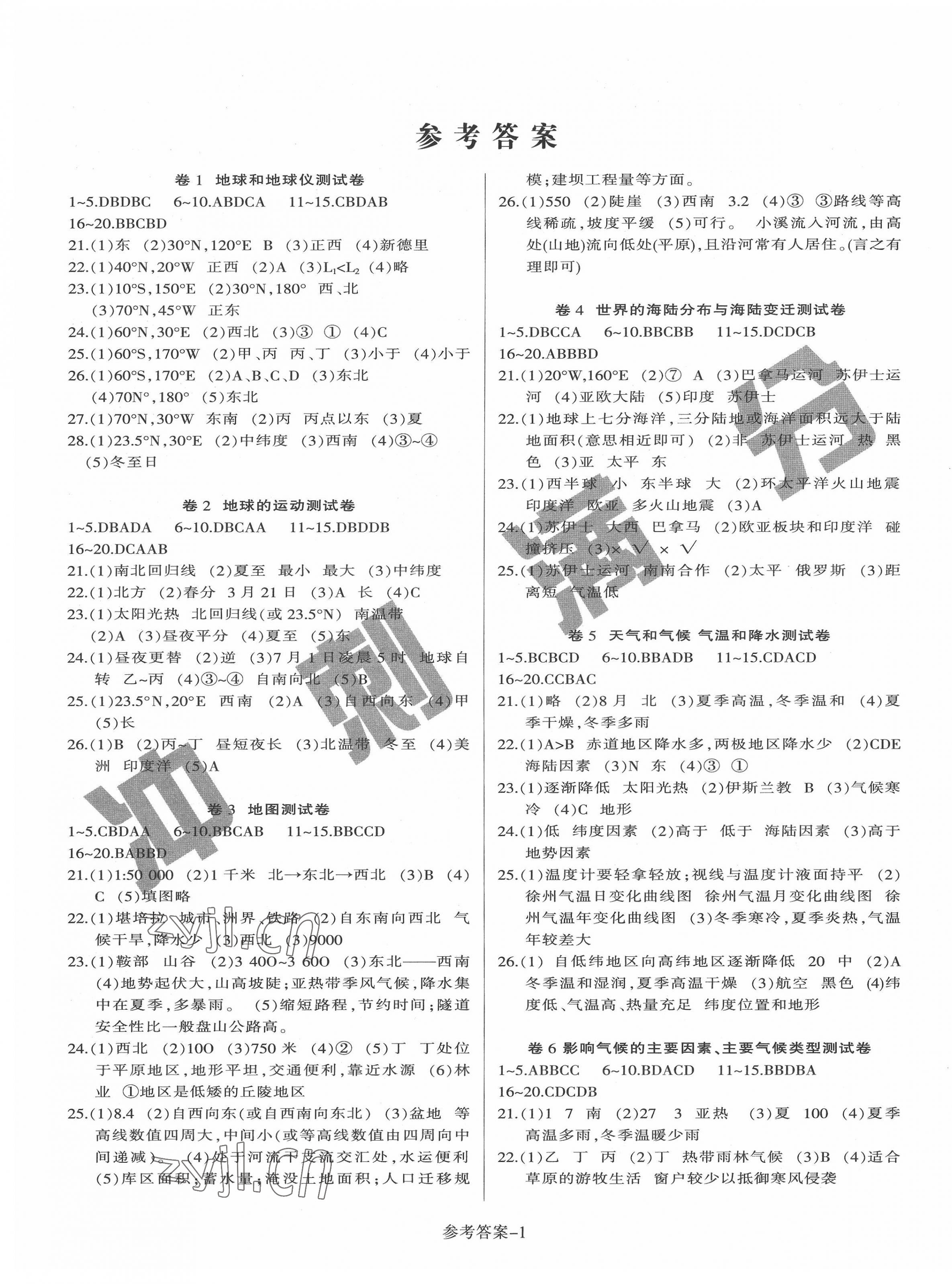 2022年沖刺中考專題測試地理徐州專版 第1頁