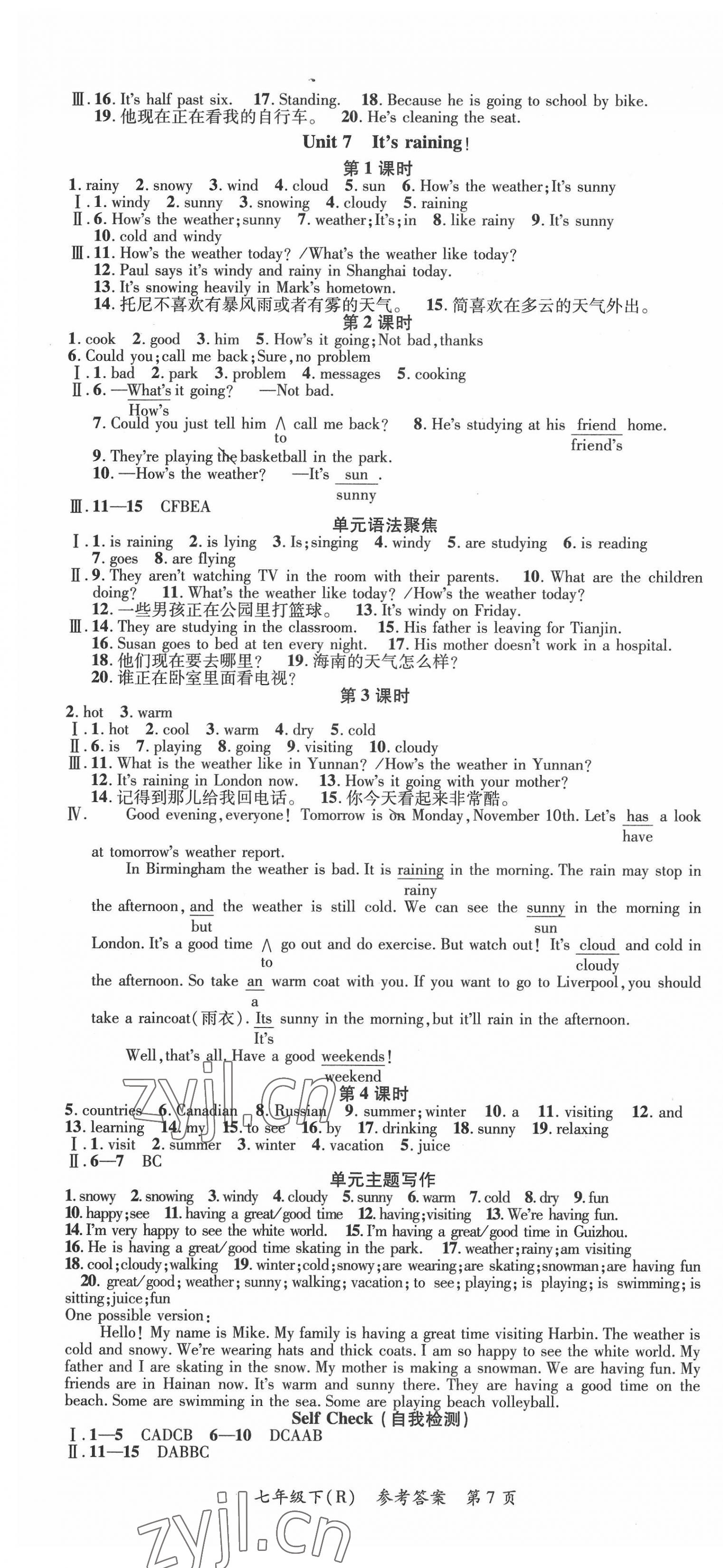 2022年名師三導(dǎo)學(xué)練考七年級(jí)英語(yǔ)下冊(cè)人教版 第7頁(yè)