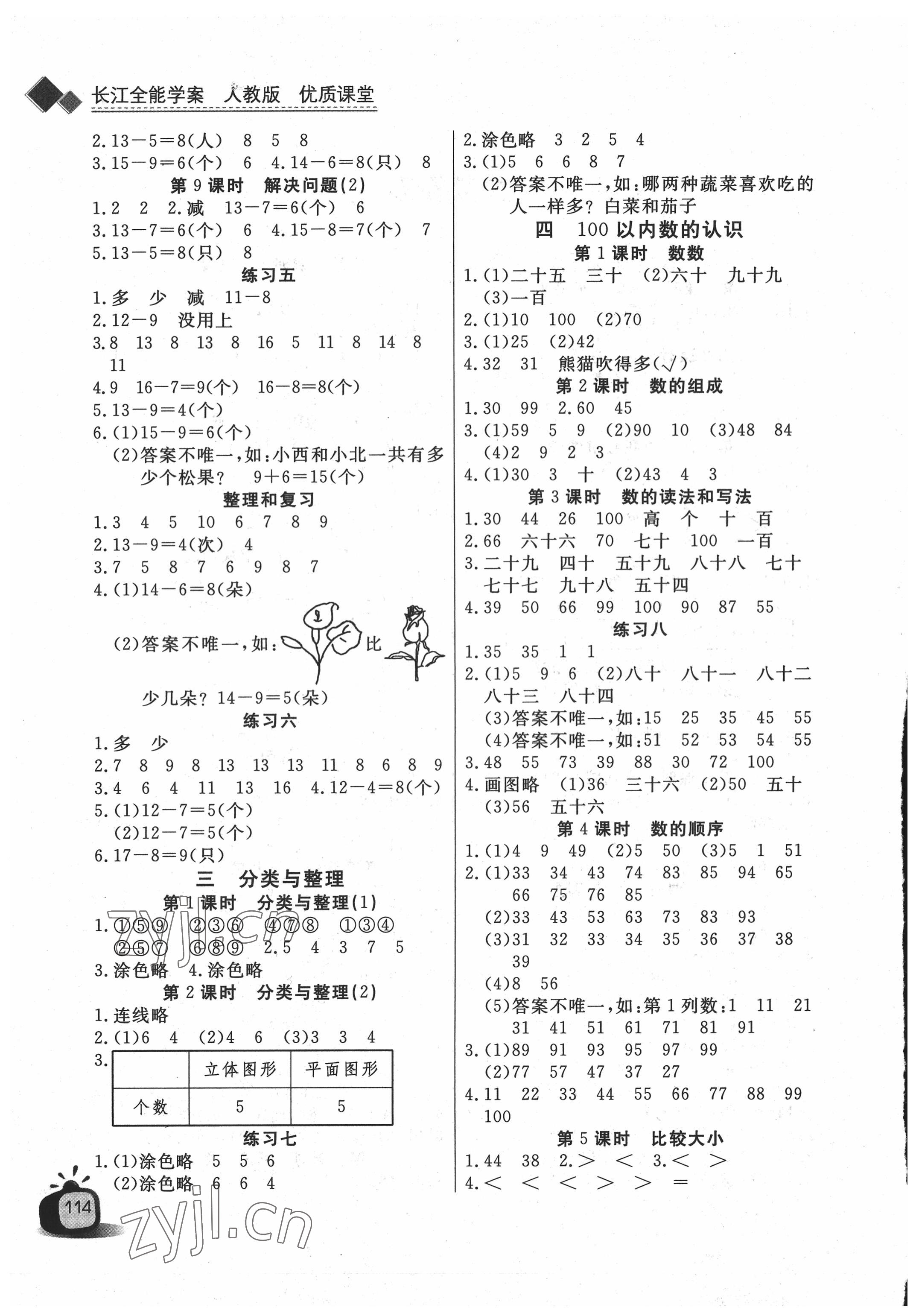 2022年長江全能學案優質課堂一年級數學下冊人教版 第2頁