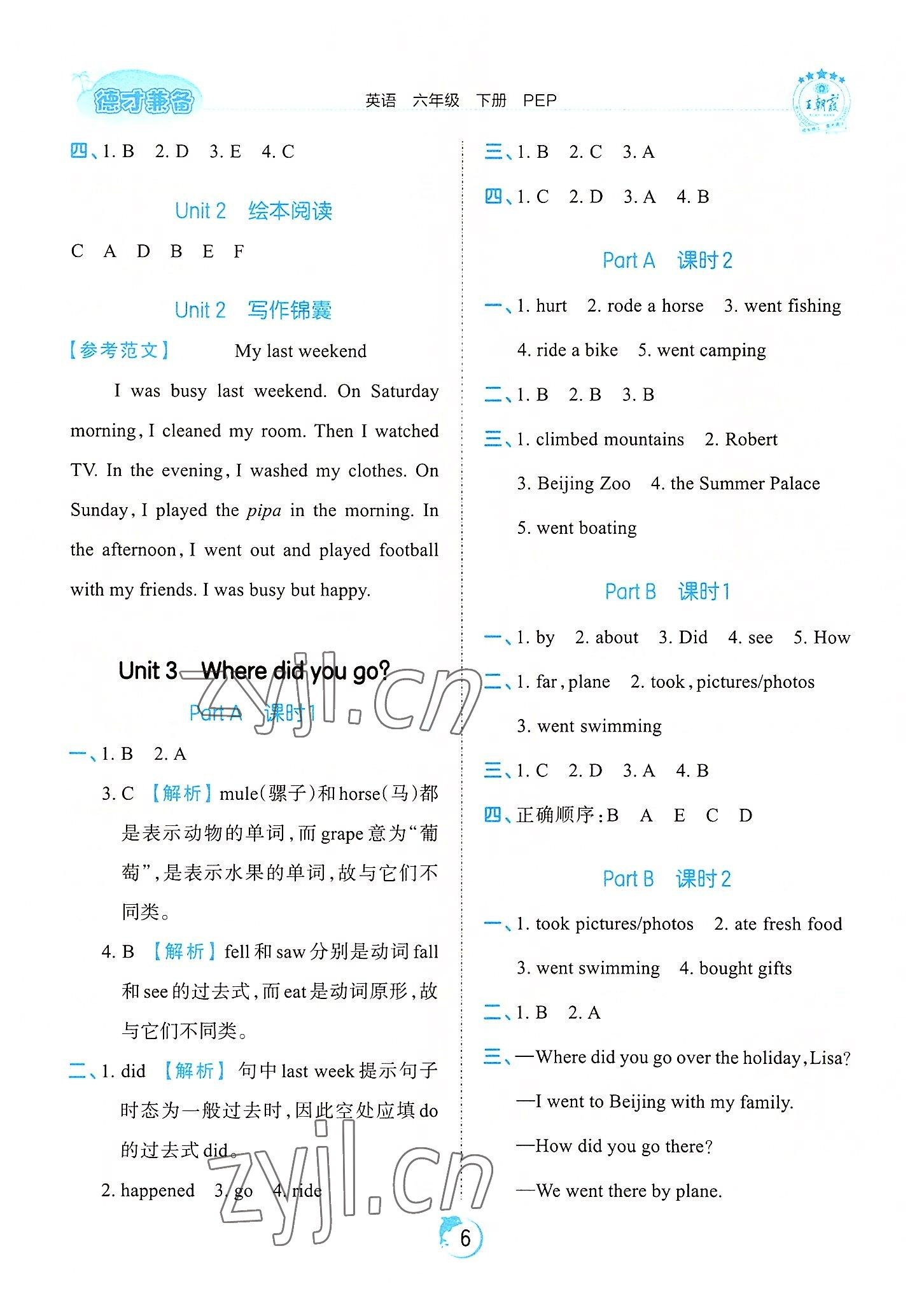 2022年王朝霞德才兼?zhèn)渥鳂I(yè)創(chuàng)新設(shè)計六年級英語下冊人教版 第6頁