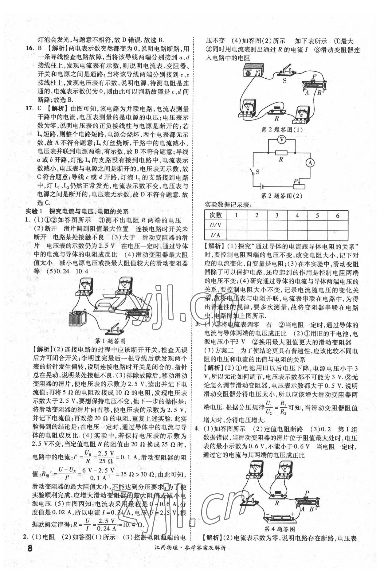 2022年一戰(zhàn)成名中考真題與拓展訓練物理全一冊江西專版 第8頁