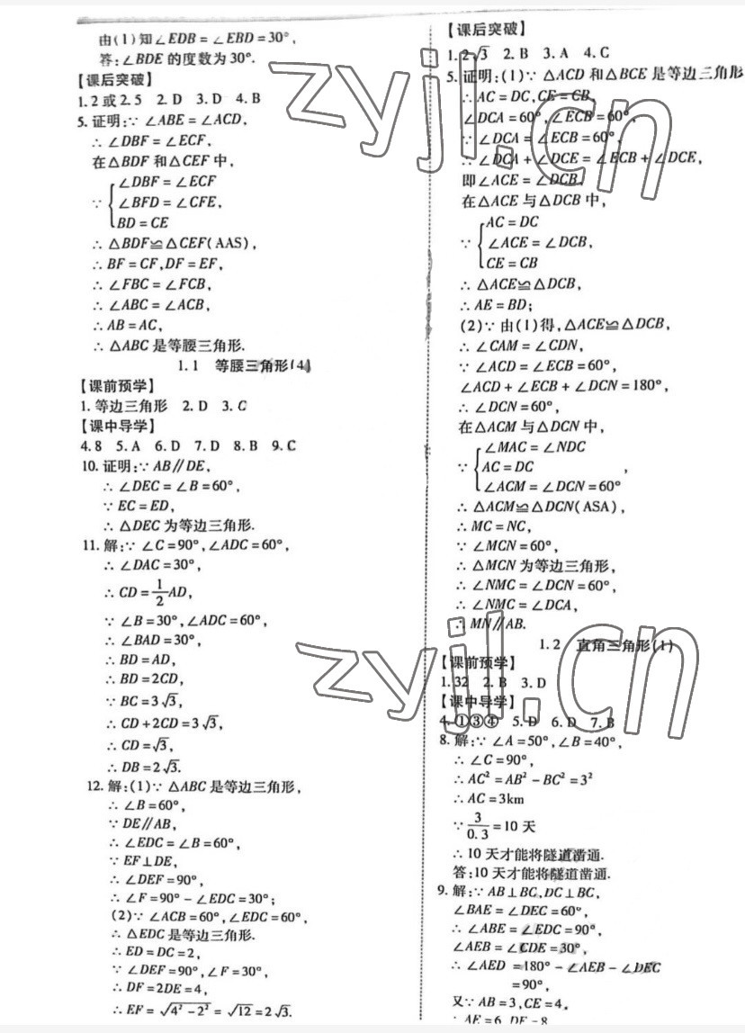 2022年名師導(dǎo)航同步練與測(cè)八年級(jí)數(shù)學(xué)下冊(cè)北師大版 第3頁(yè)