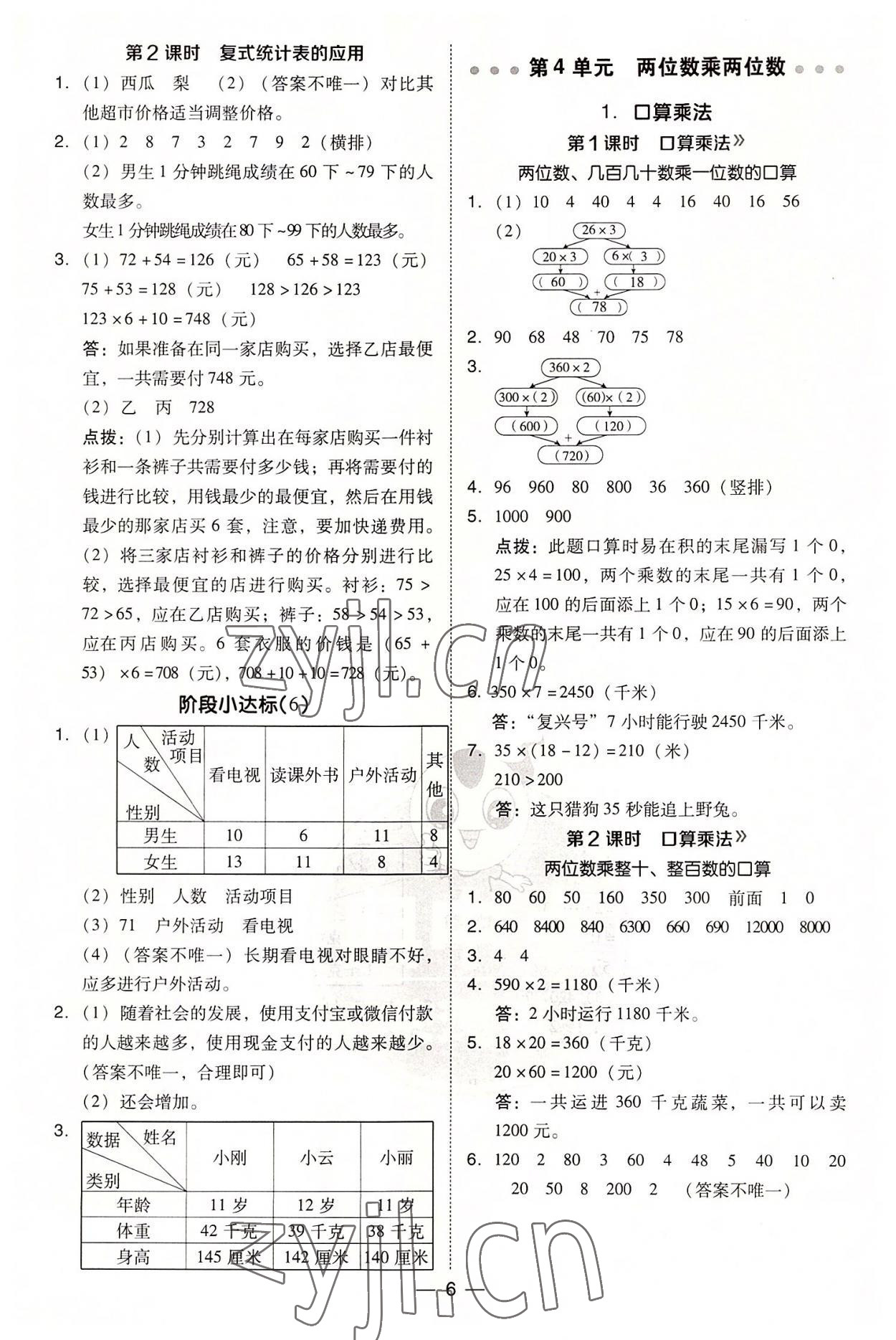 2022年綜合應(yīng)用創(chuàng)新題典中點(diǎn)三年級(jí)數(shù)學(xué)下冊(cè)人教版浙江專版 第6頁(yè)