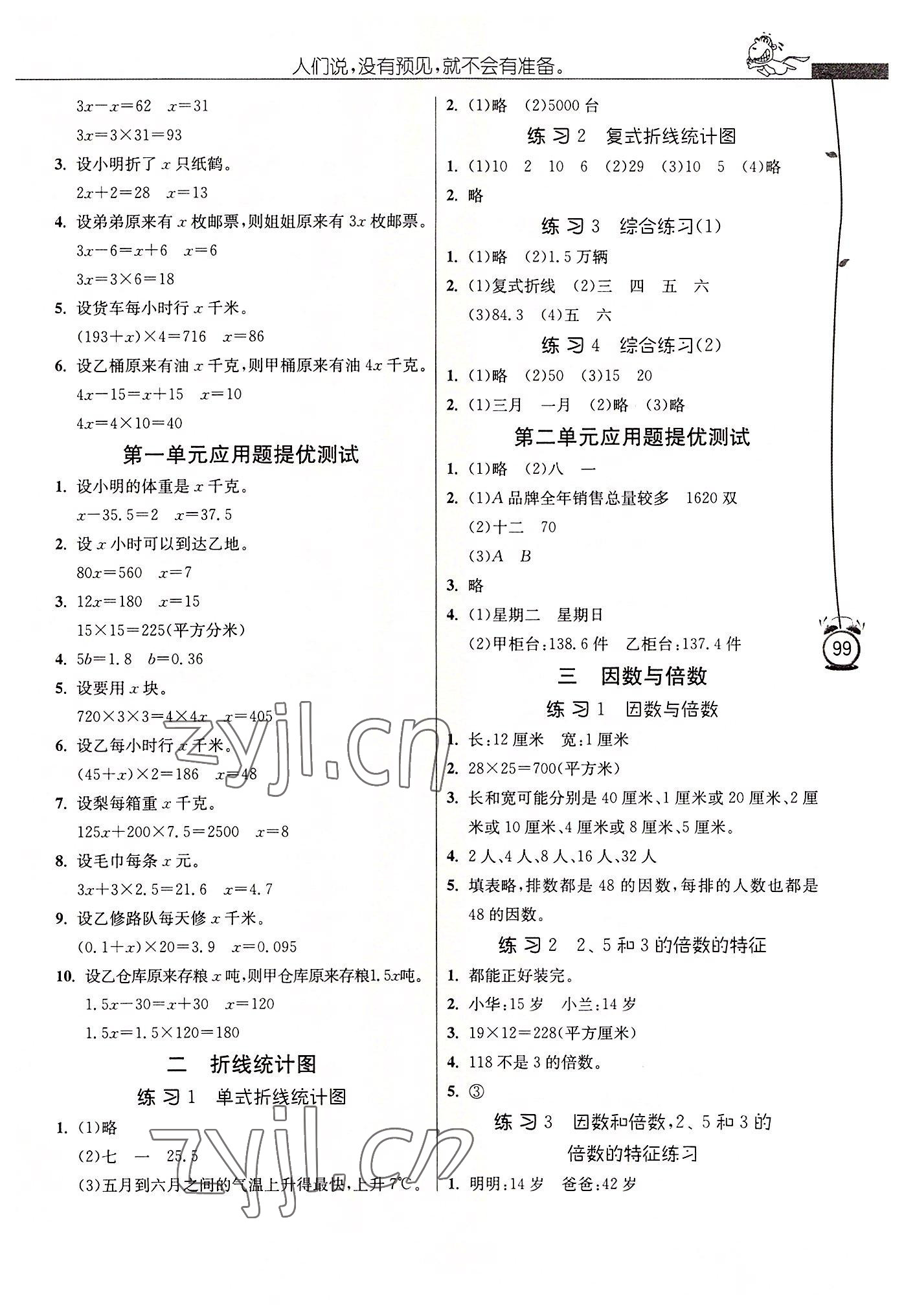 2022年春雨教育解題高手五年級數(shù)學(xué)下冊江蘇教育版 第3頁