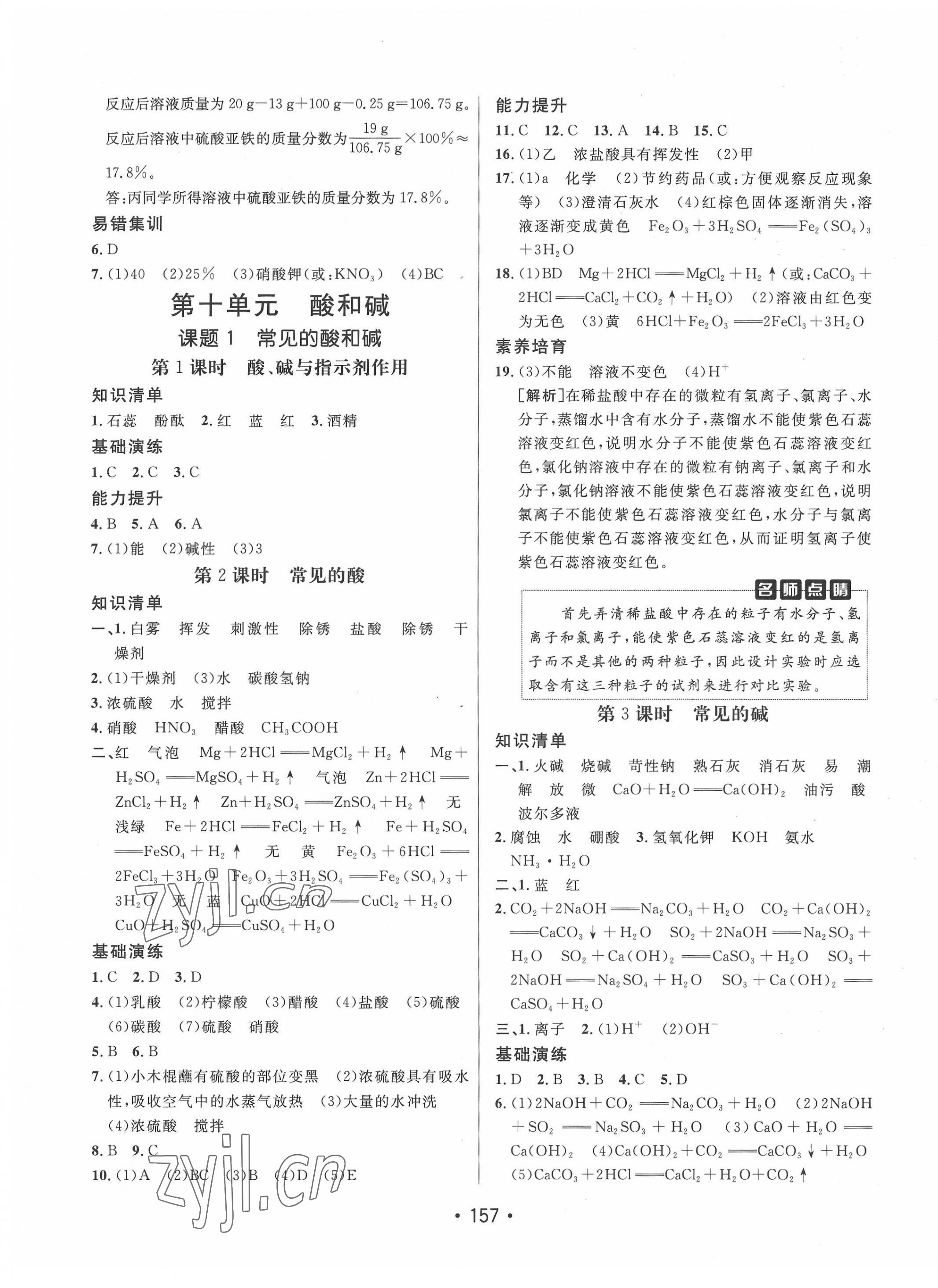 2022年同行學(xué)案學(xué)練測九年級化學(xué)下冊人教版 第9頁