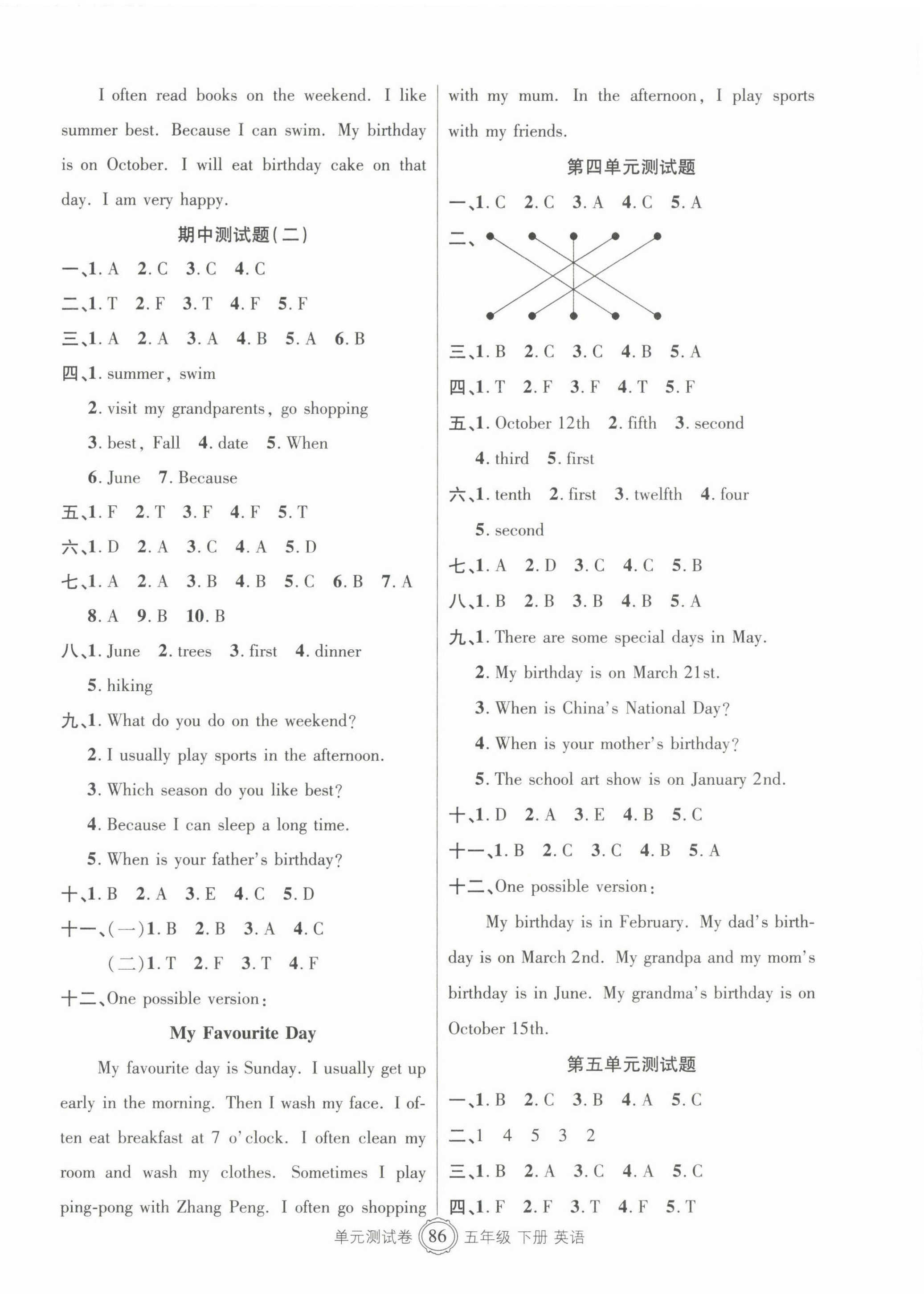 2022年智慧通單元測(cè)試卷五年級(jí)英語(yǔ)下冊(cè)人教版 第3頁(yè)