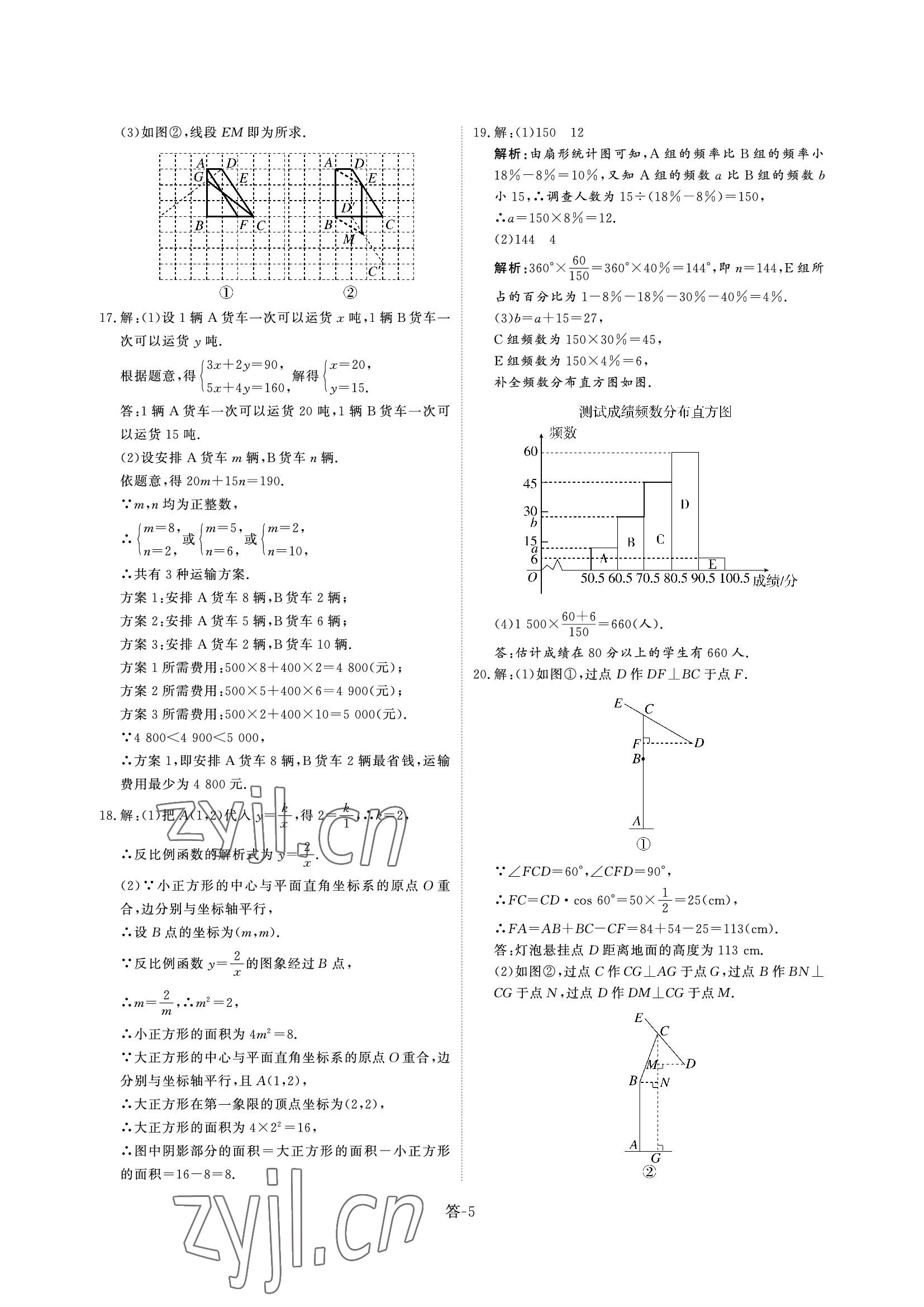2022年點(diǎn)金初中學(xué)業(yè)水平評估綜合 參考答案第13頁