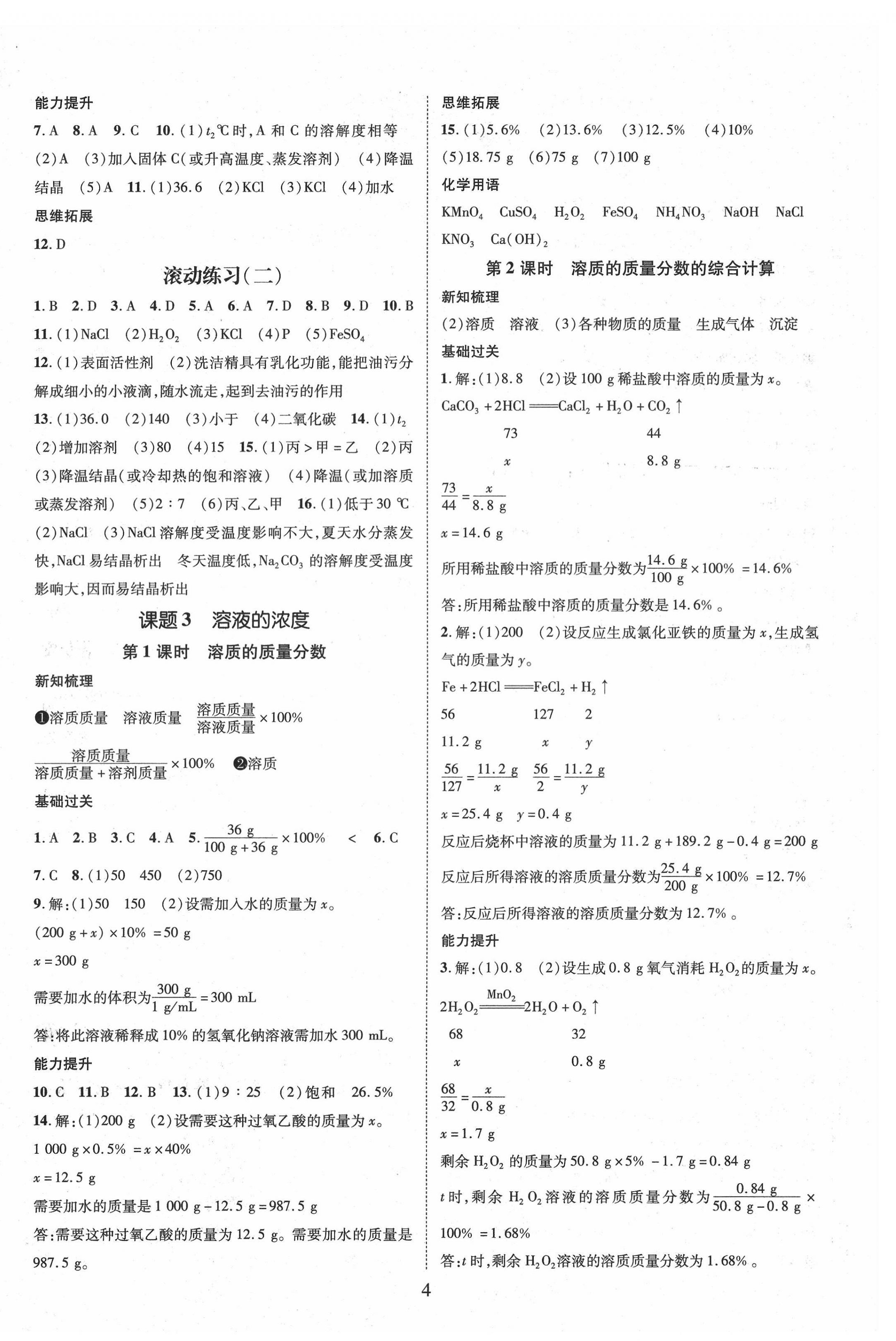 2022年名师测控九年级化学下册人教版河北专版 第4页