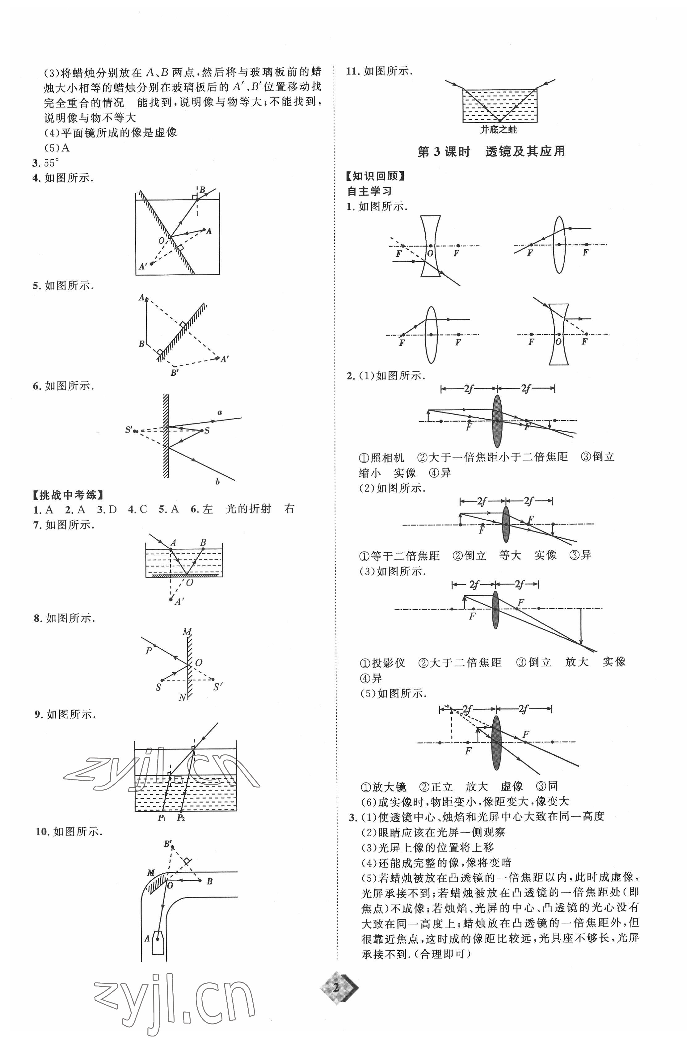 2022年优加学案赢在中考物理潍坊专版 参考答案第2页