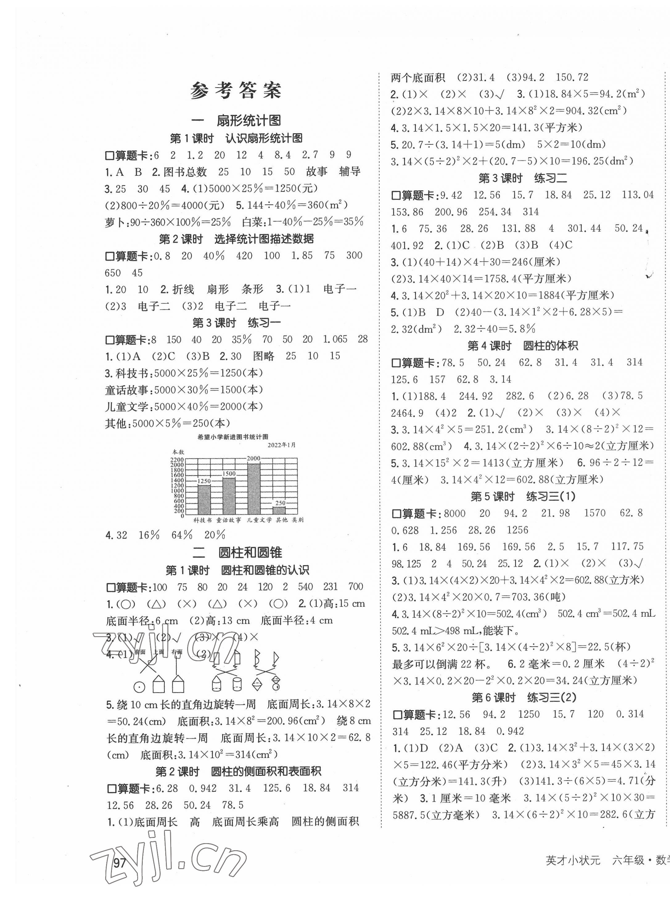 2022年英才小狀元同步優(yōu)化練與測(cè)六年級(jí)數(shù)學(xué)下冊(cè)蘇教版 第1頁(yè)