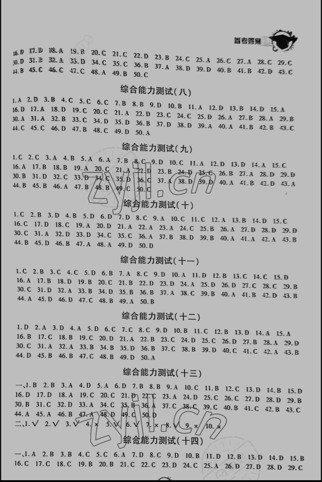 2022年資源與評(píng)價(jià)中考總復(fù)習(xí)道德與法治 參考答案第2頁(yè)