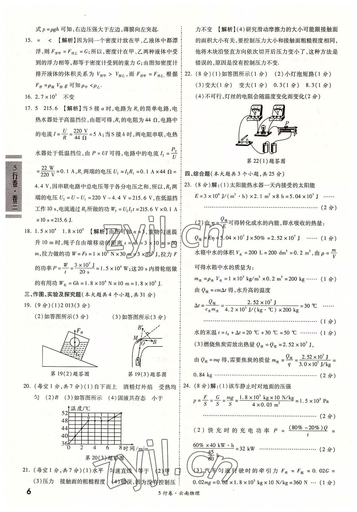 2022年一戰(zhàn)成名5行卷物理中考云南專版&nbsp;第6頁(yè)