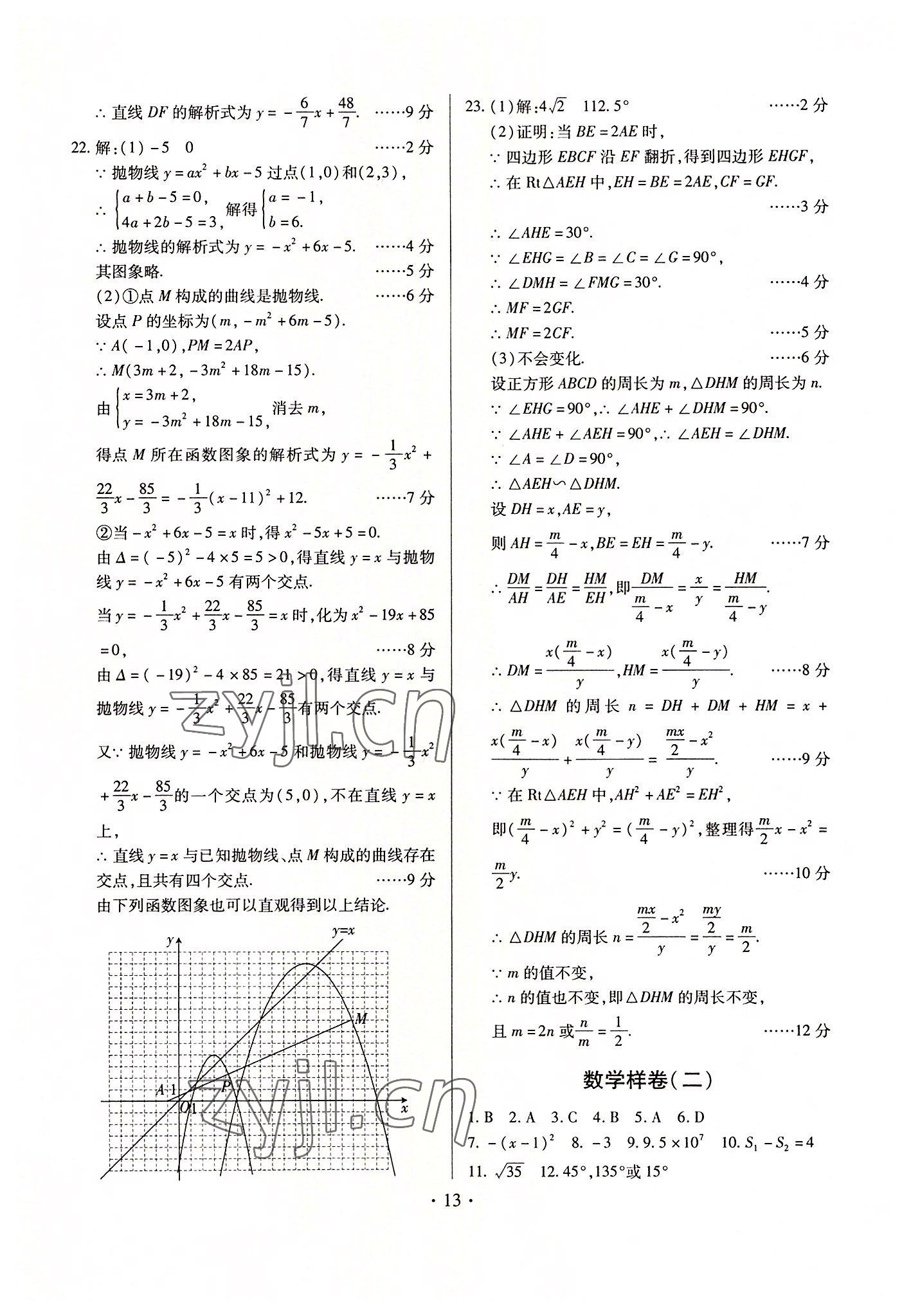 2022年考前指導(dǎo)及樣卷綜合江西專版 第13頁