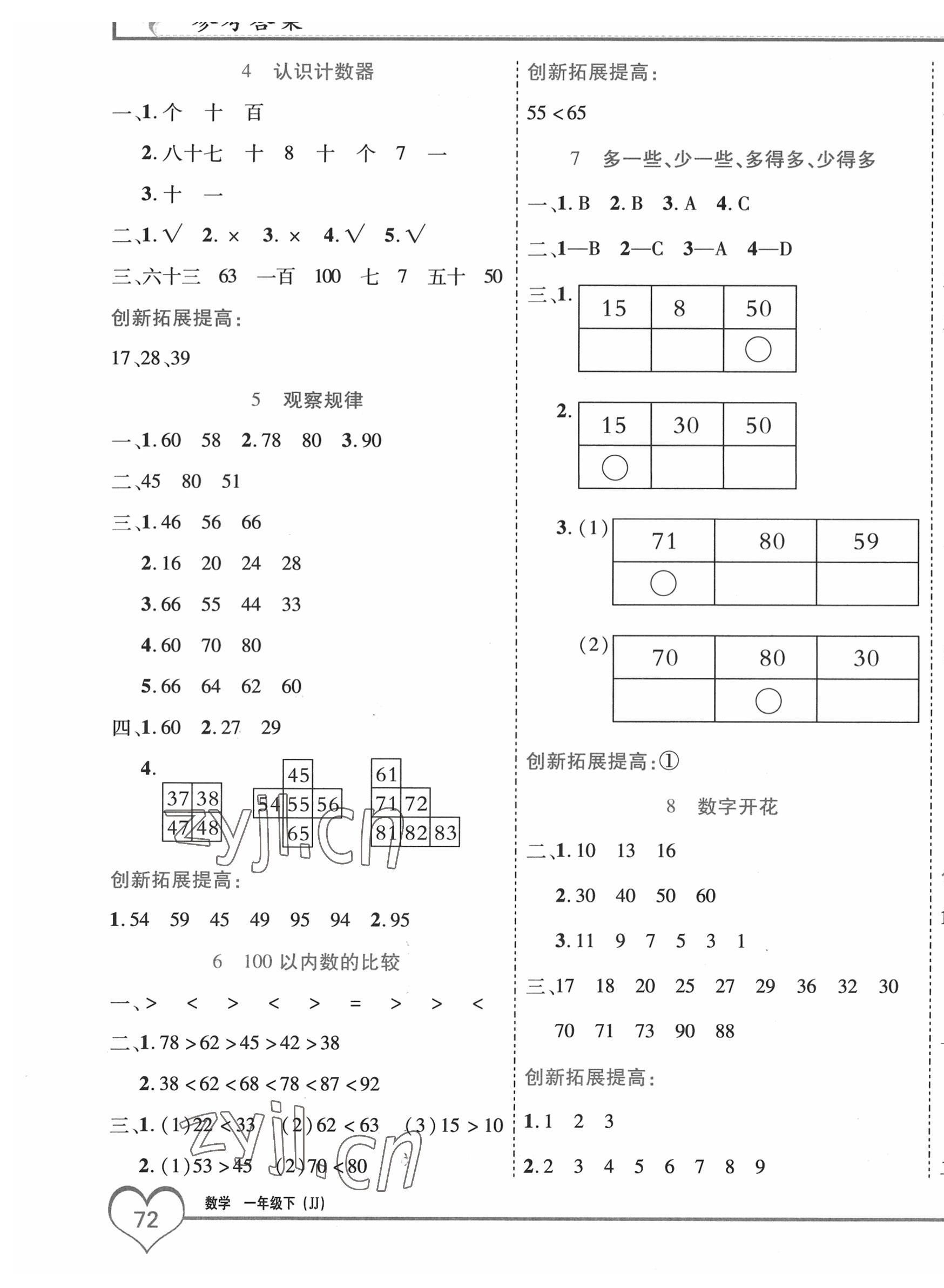 2022年全優(yōu)備考一年級數學下冊 第3頁