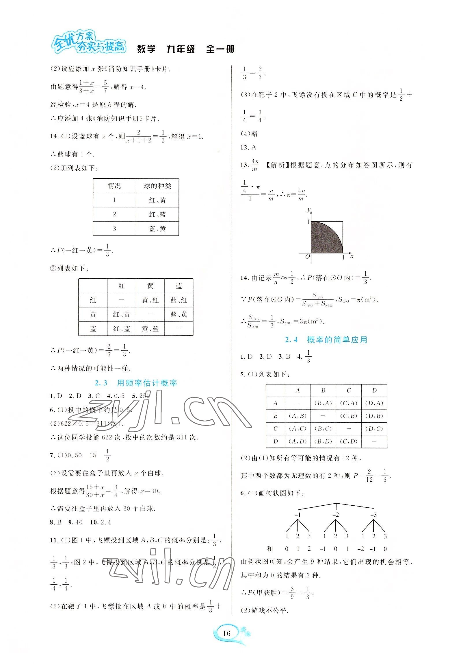 2022年全優(yōu)方案夯實(shí)與提高九年級(jí)數(shù)學(xué)全一冊(cè)浙教版 第16頁(yè)