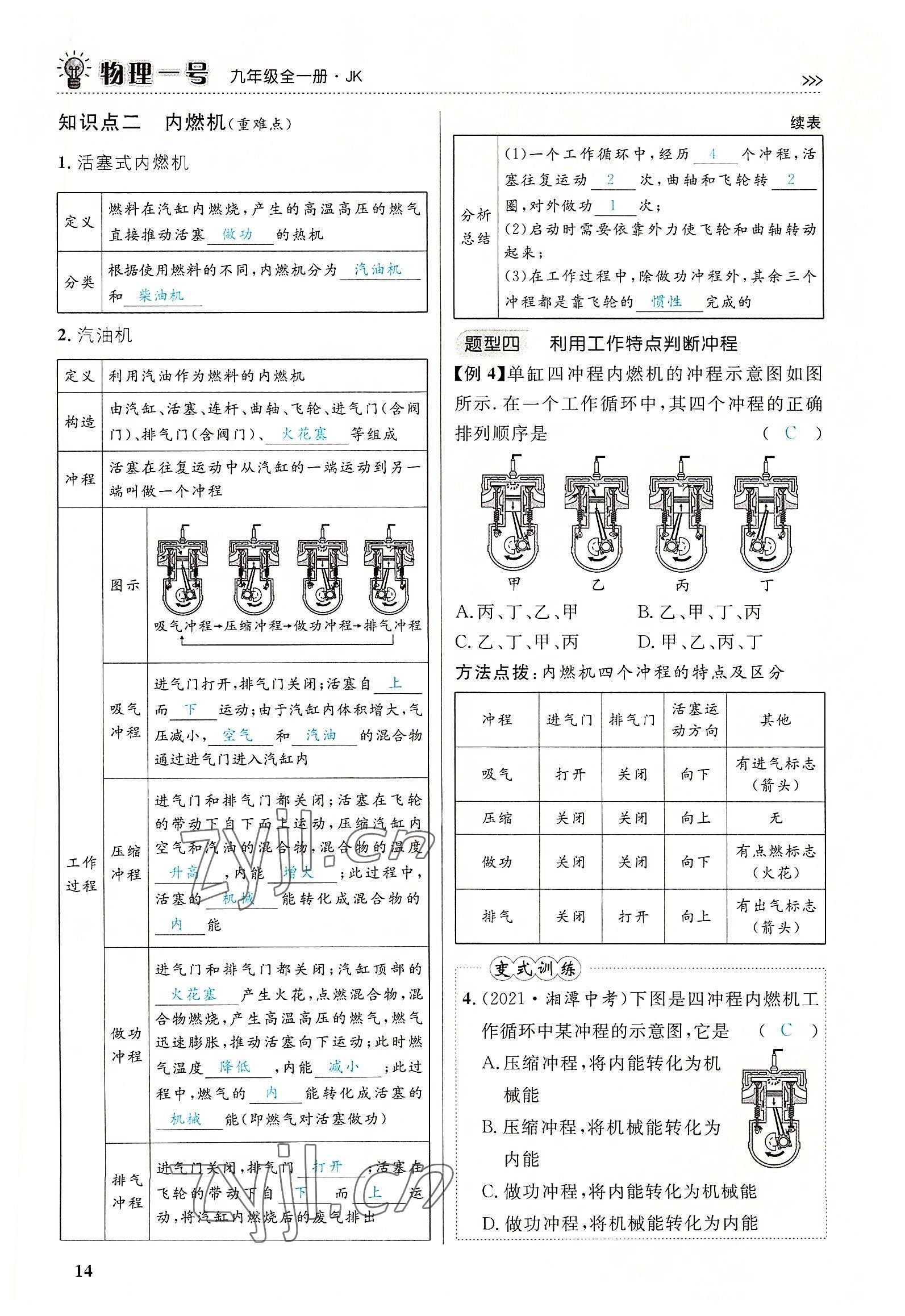 2022年绿叶课堂课堂精讲课后精练九年级物理全一册教科版&nbsp;参考答案第25页