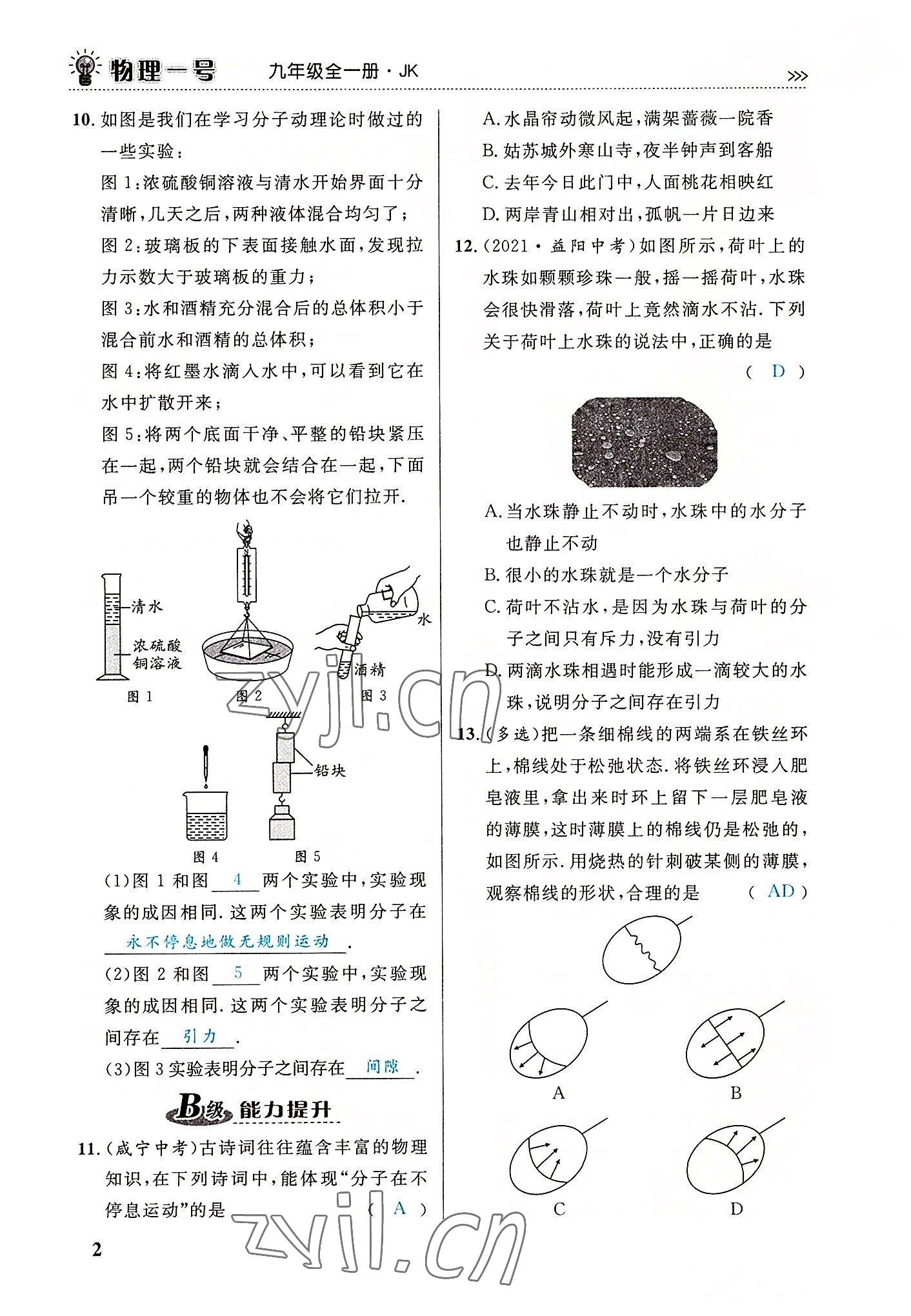 2022年绿叶课堂课堂精讲课后精练九年级物理全一册教科版&nbsp;第2页