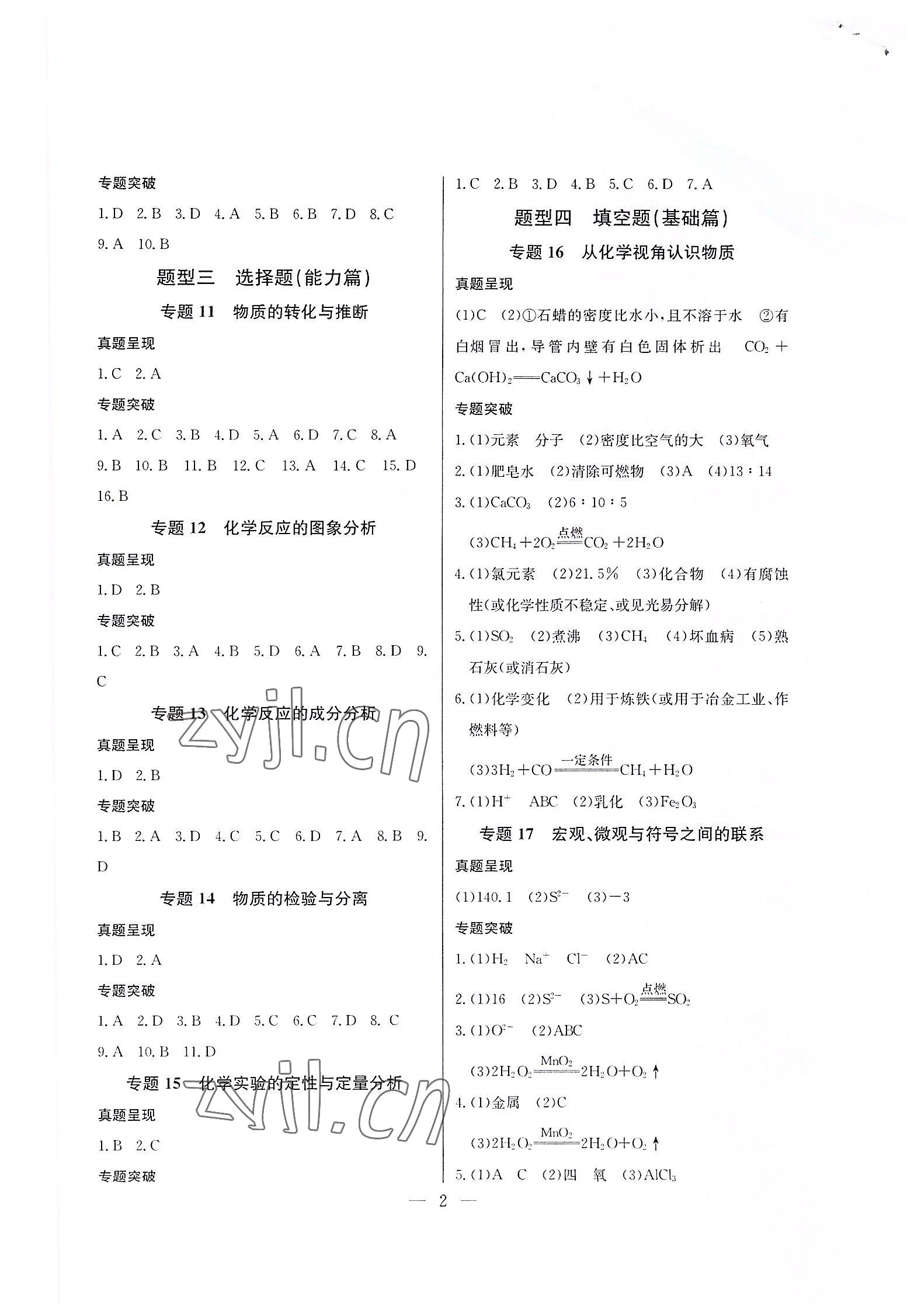 2022年思維新觀察中考核心考題復習化學 第2頁