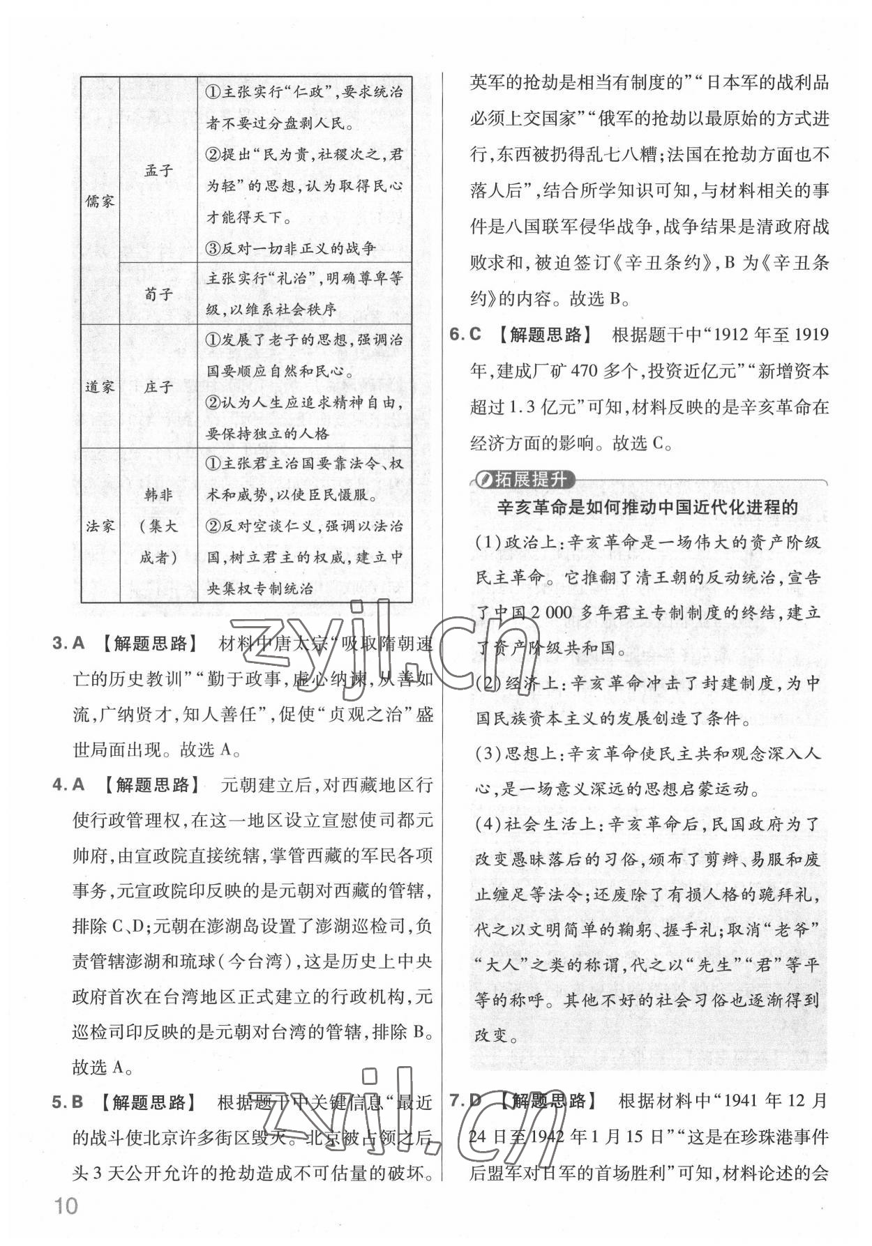 2022年金考卷中考信息卷歷史山西專版 第10頁(yè)