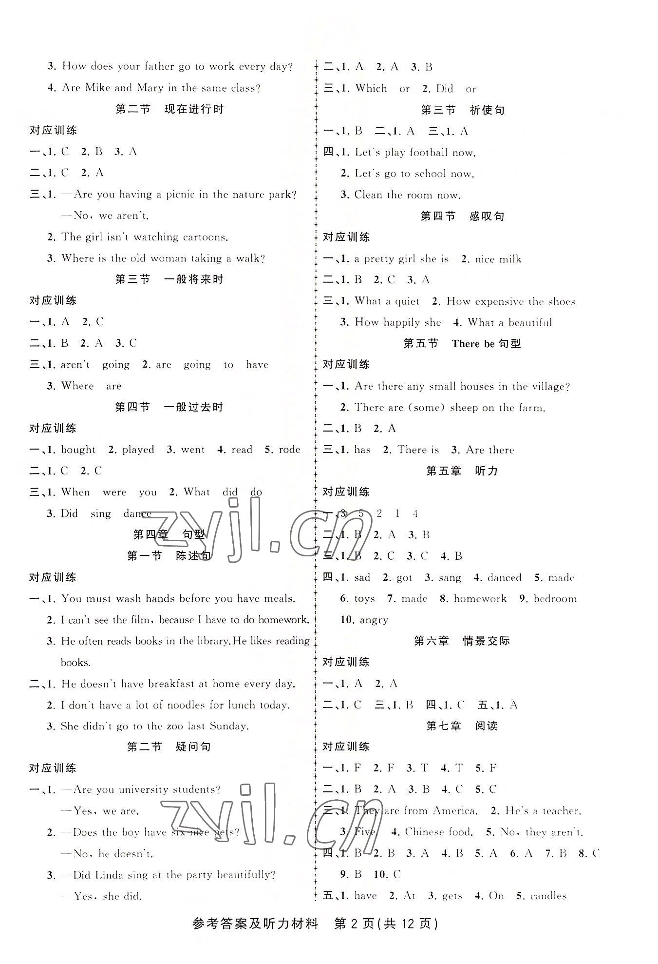 2022年名校優(yōu)錄小升初總復(fù)習(xí)六年級(jí)英語 第2頁