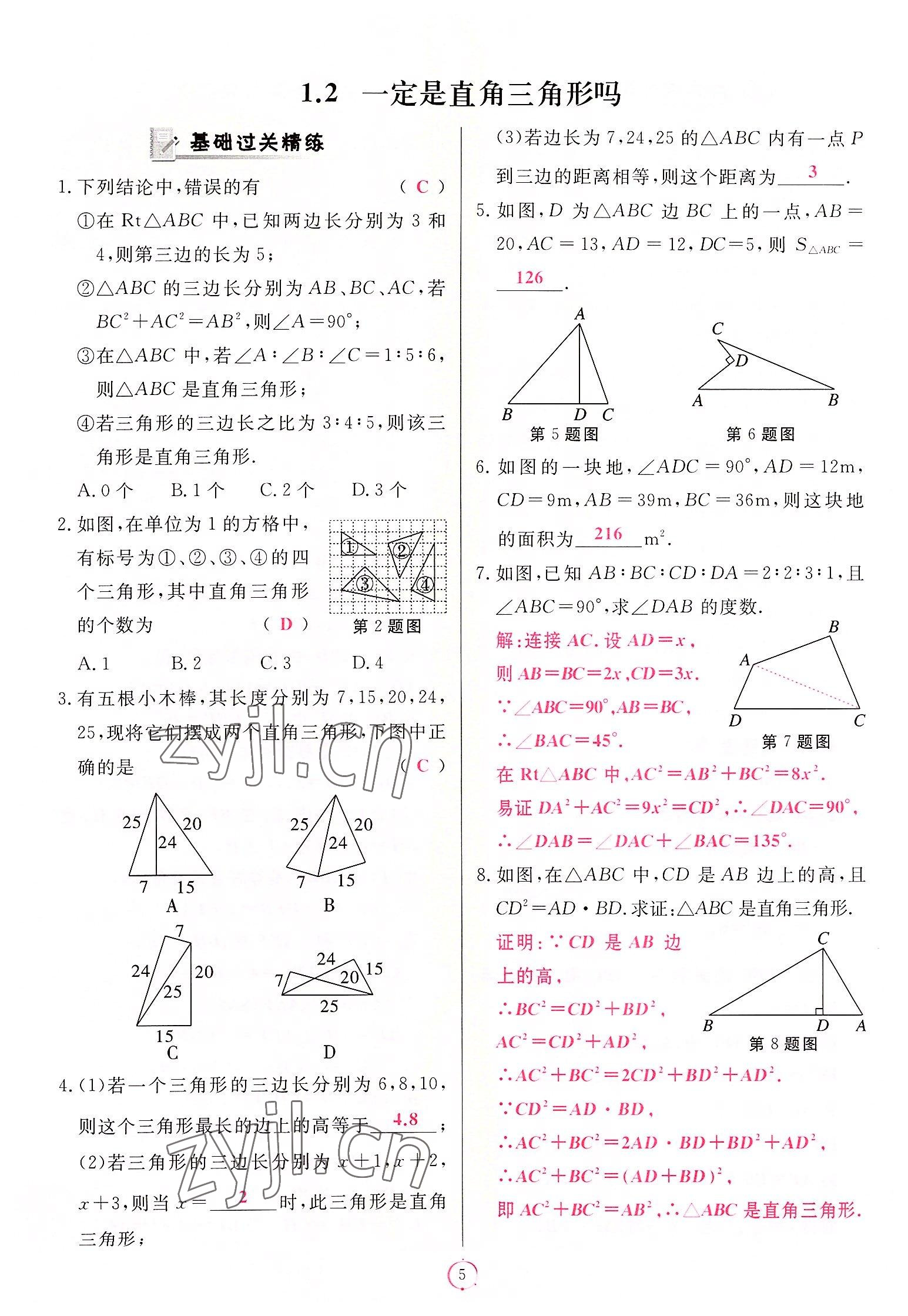 2022年啟航新課堂八年級數(shù)學上冊北師大版 第5頁