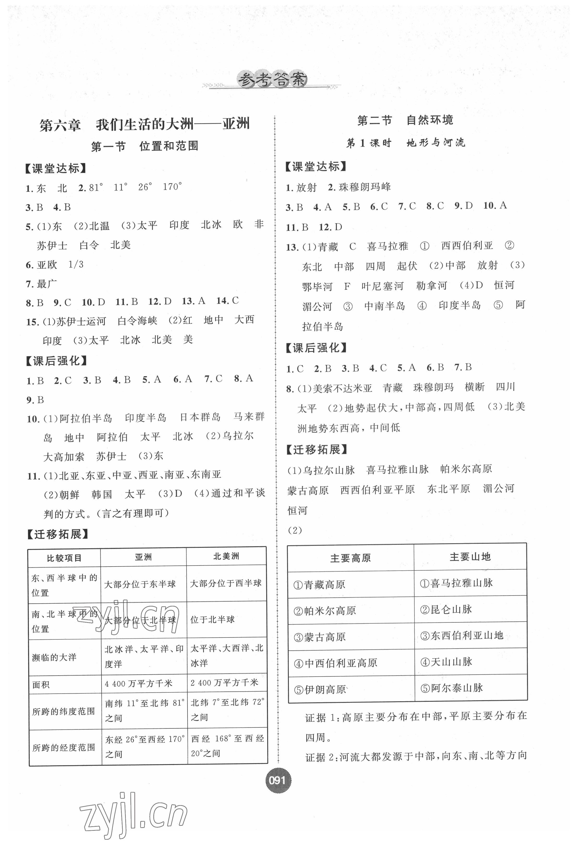 2022年課時(shí)練題優(yōu)練與測(cè)七年級(jí)地理下冊(cè)人教版 第1頁(yè)