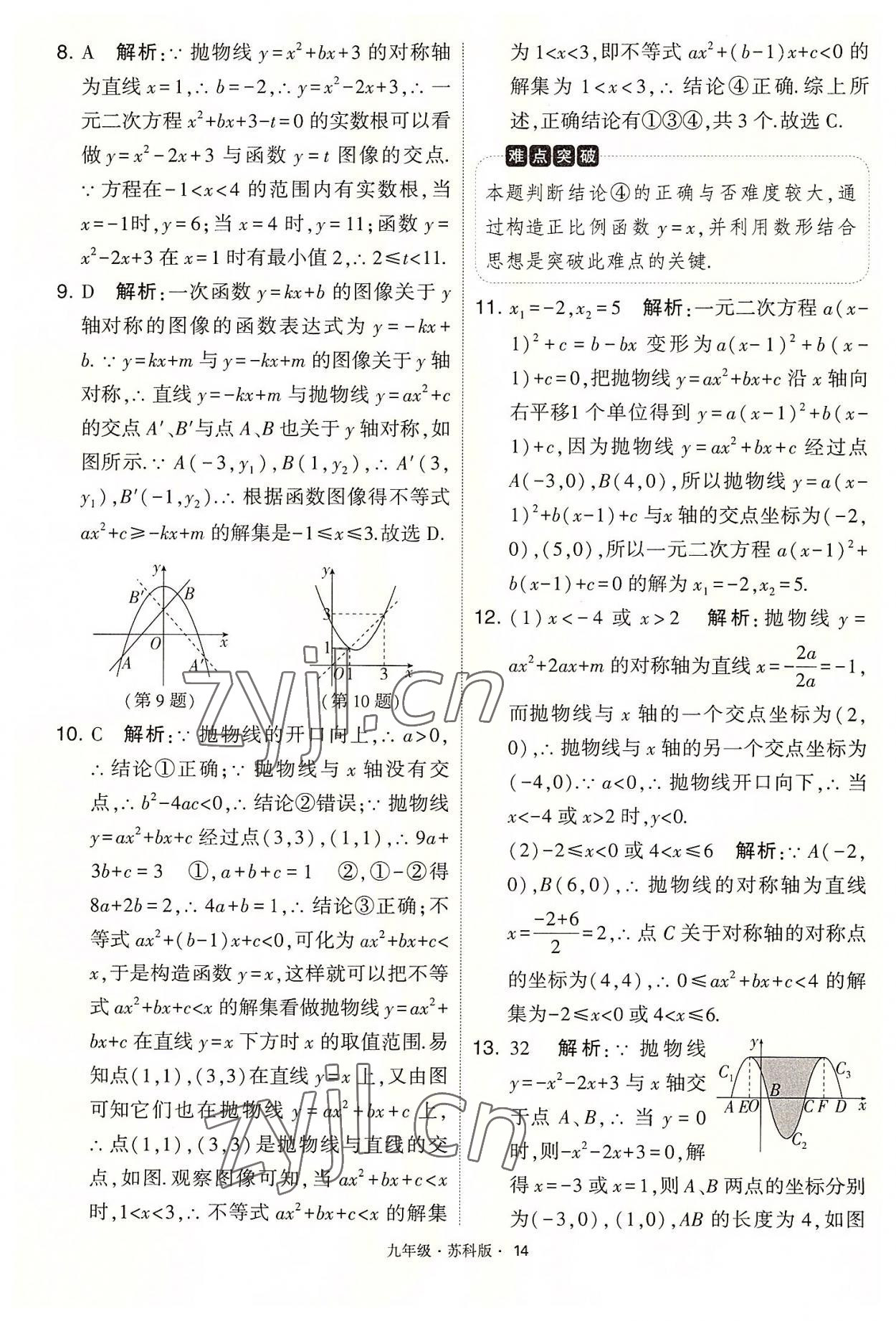 2022年學(xué)霸題中題九年級數(shù)學(xué)下冊蘇科版 第14頁