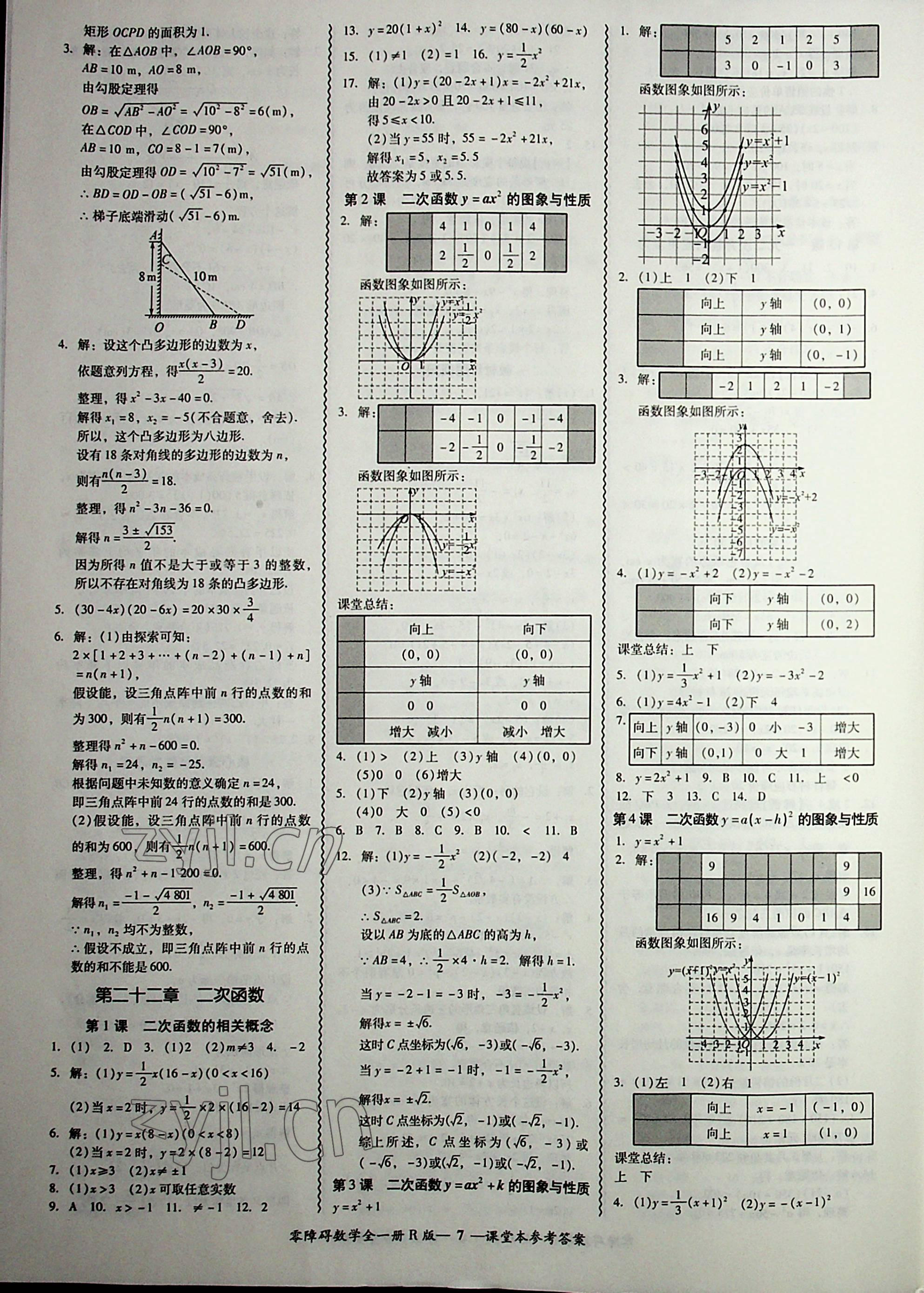 2022年零障礙導(dǎo)教導(dǎo)學(xué)案九年級(jí)數(shù)學(xué)全一冊人教版 第7頁