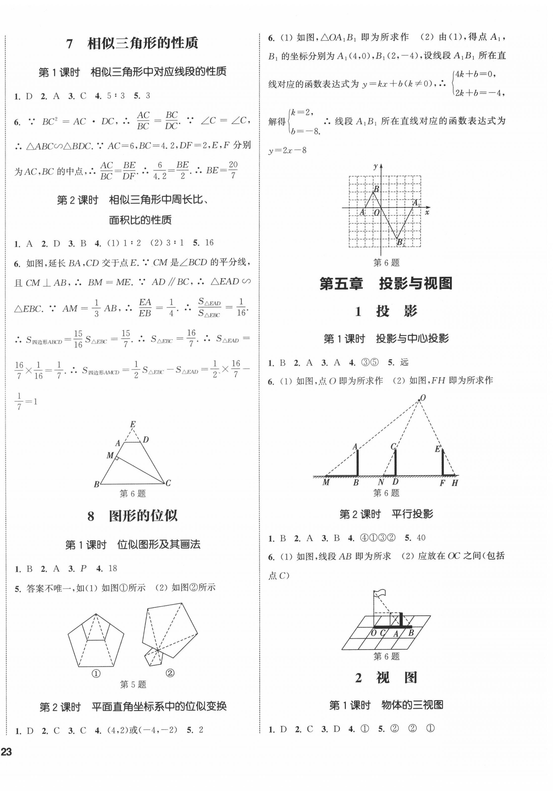 2022年通城学典课时作业本九年级数学上册北师大版 第6页