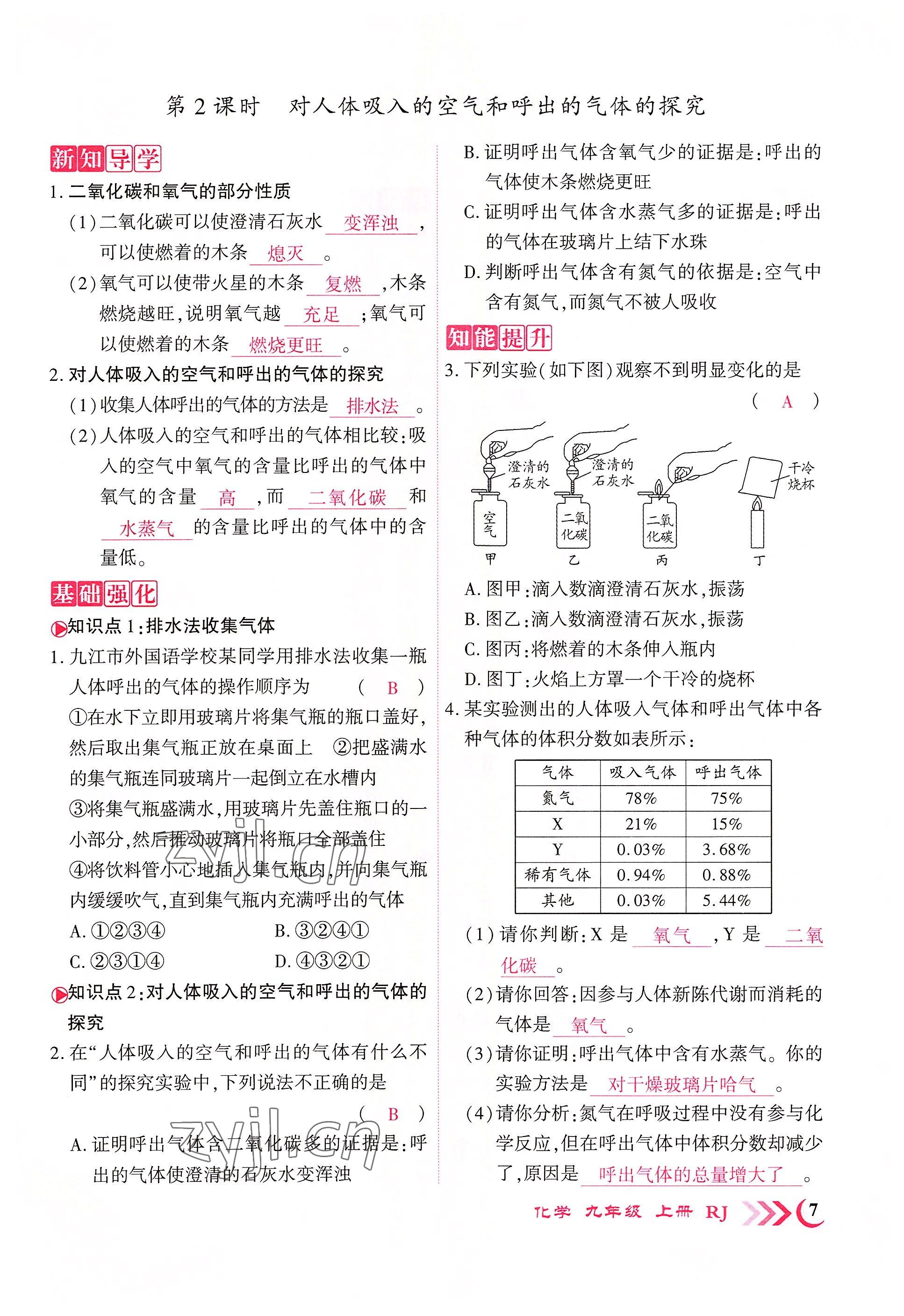 2022年暢優(yōu)新課堂九年級化學上冊人教版江西專版 第7頁