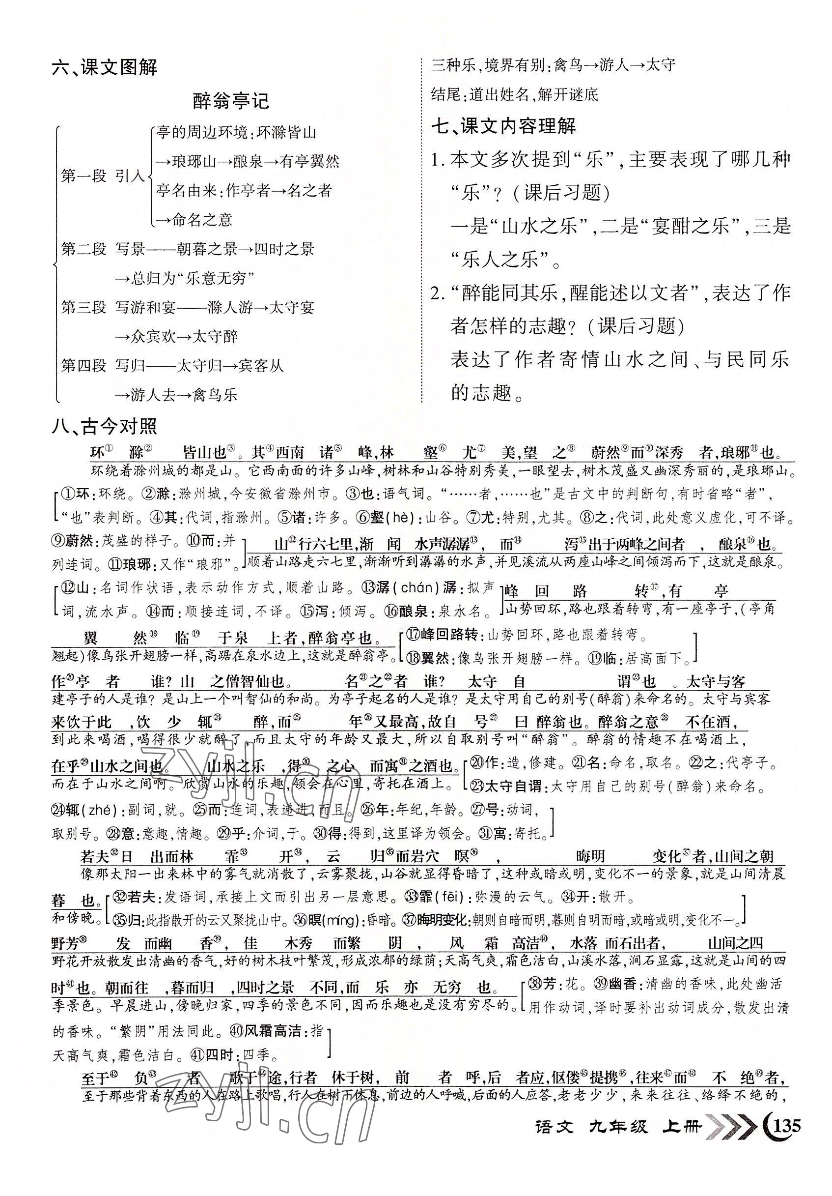 2022年暢優(yōu)新課堂九年級(jí)語(yǔ)文上冊(cè)人教版江西專版 參考答案第56頁(yè)