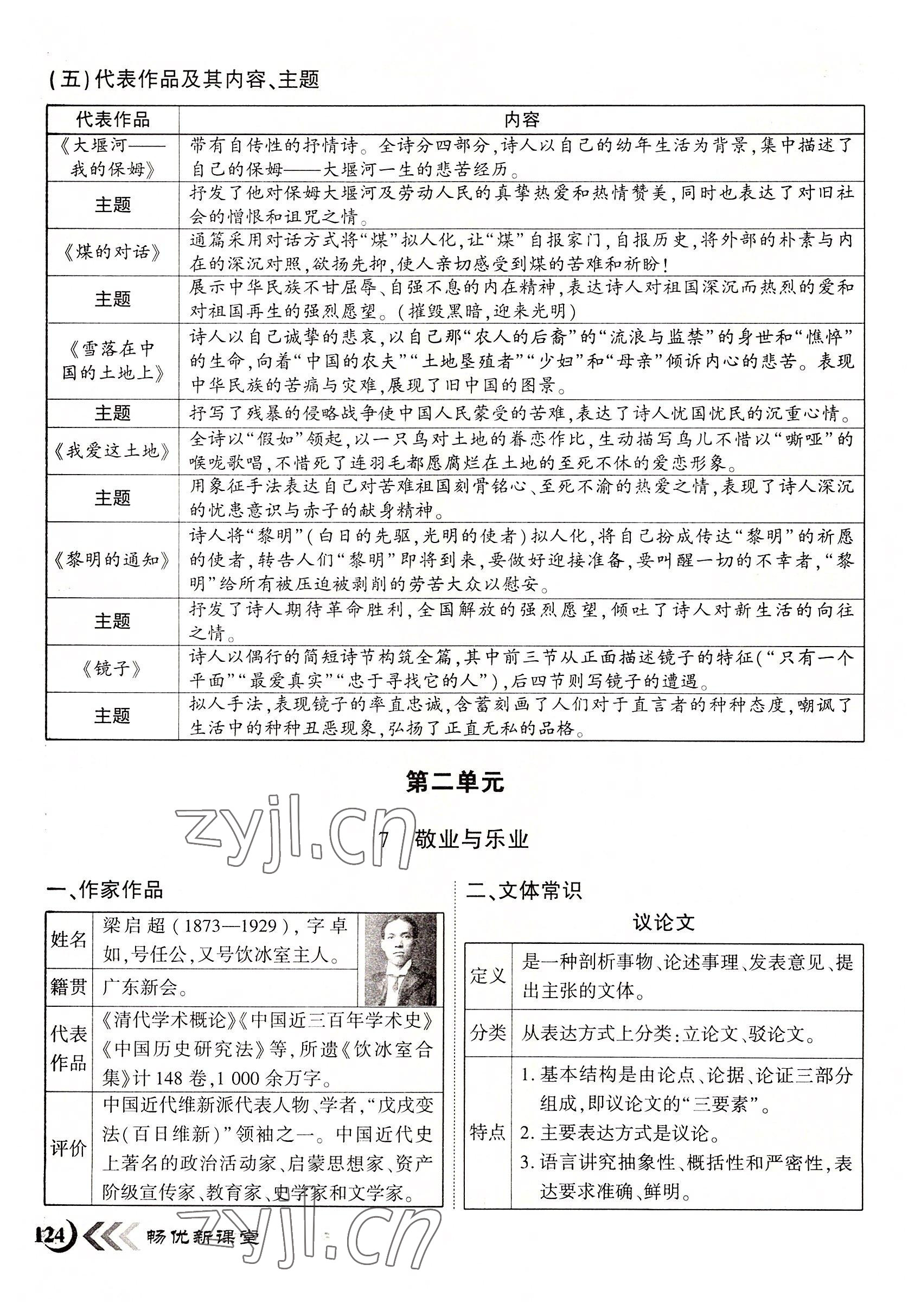 2022年暢優(yōu)新課堂九年級語文上冊人教版江西專版 參考答案第23頁