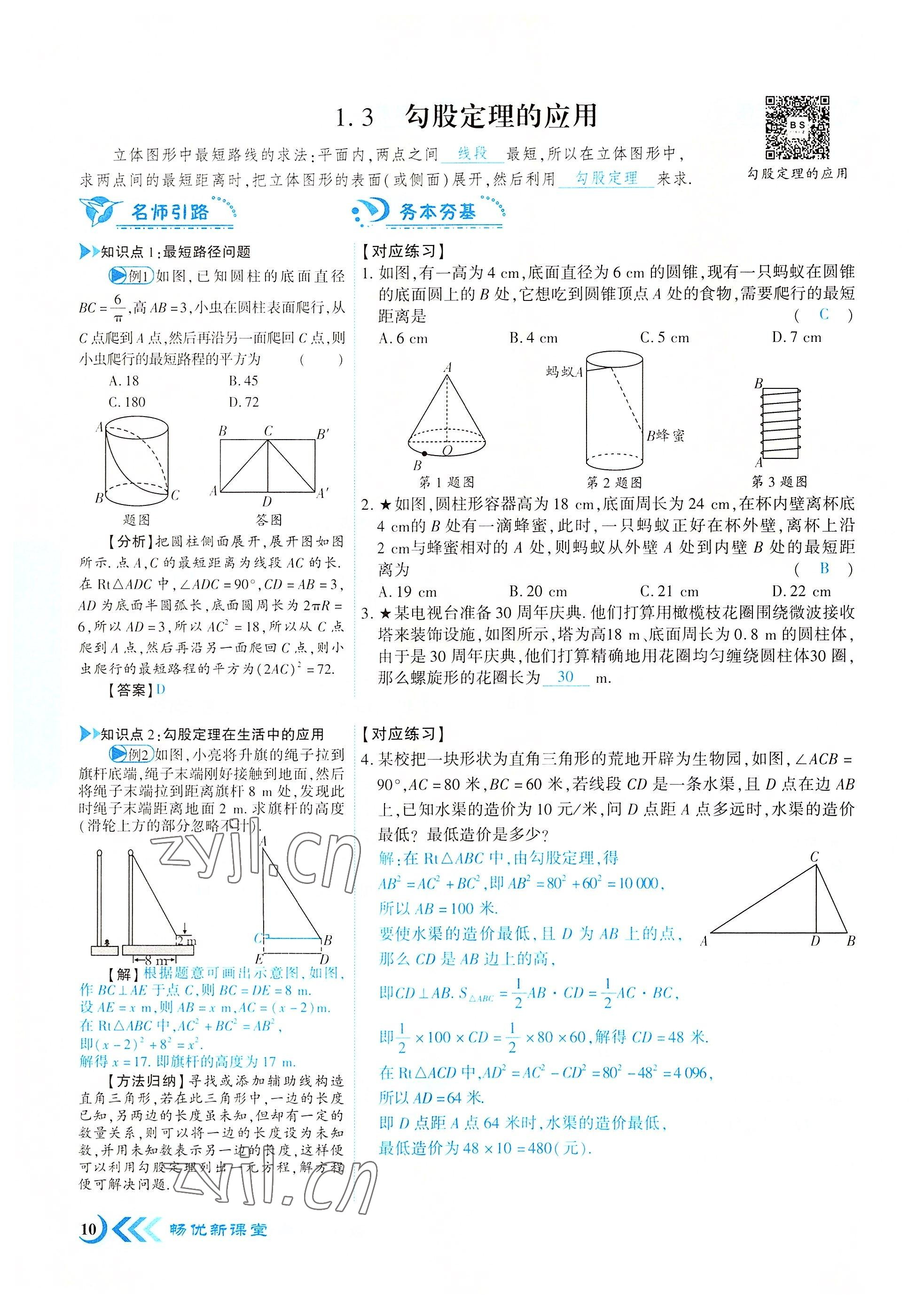 2022年暢優(yōu)新課堂八年級數(shù)學上冊北師大版江西專版 參考答案第19頁