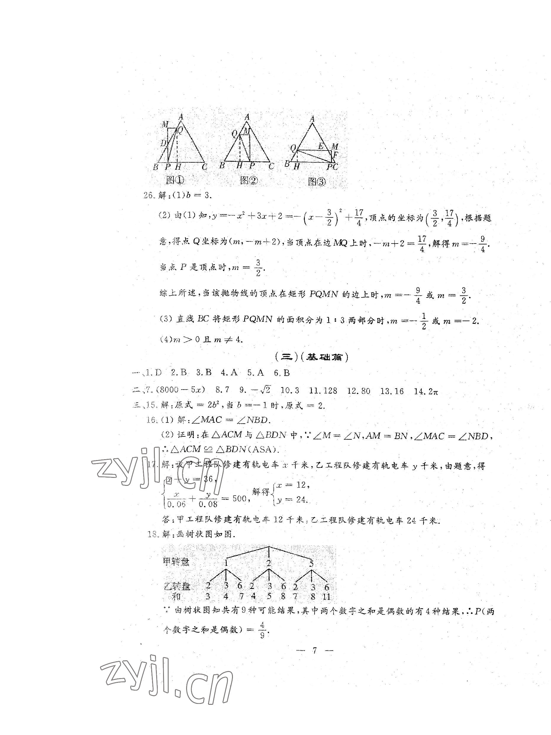 2022年文曲星中考全真模擬數(shù)學(xué)人教版吉林專(zhuān)版 第7頁(yè)