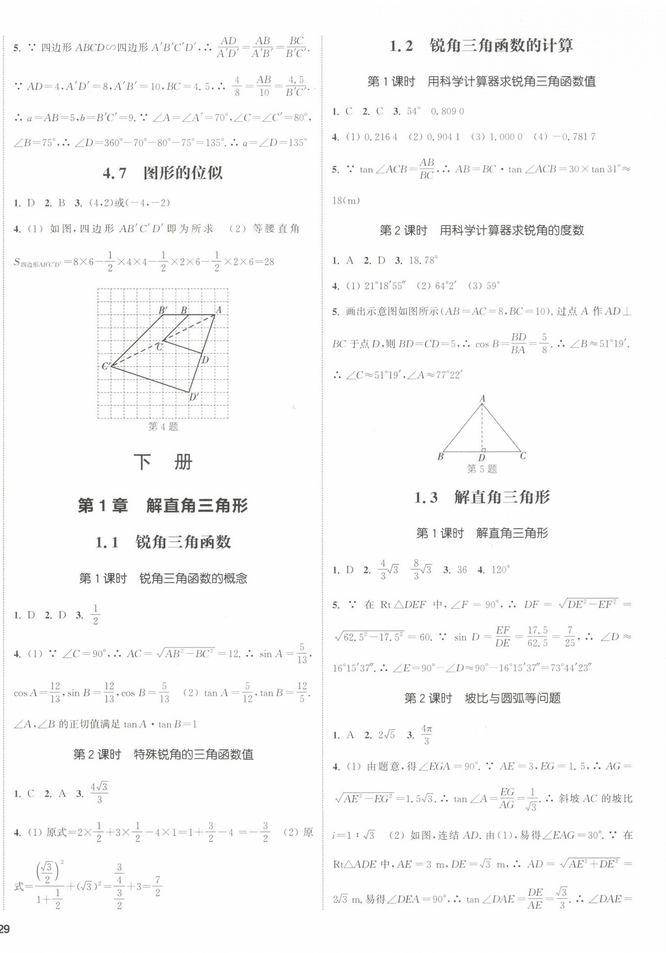 2022年通城學典課時作業(yè)本九年級數(shù)學全一冊浙教版 第6頁