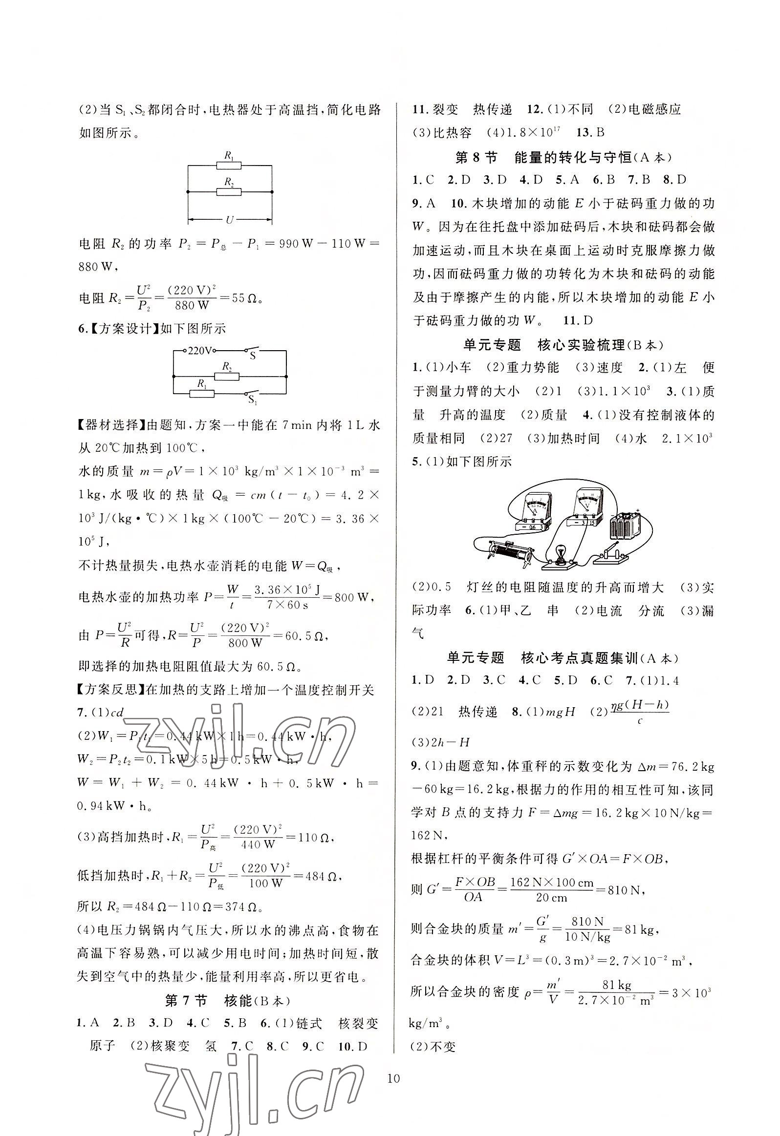 2022年全優(yōu)新同步九年級(jí)科學(xué)全一冊(cè)浙教版 第10頁