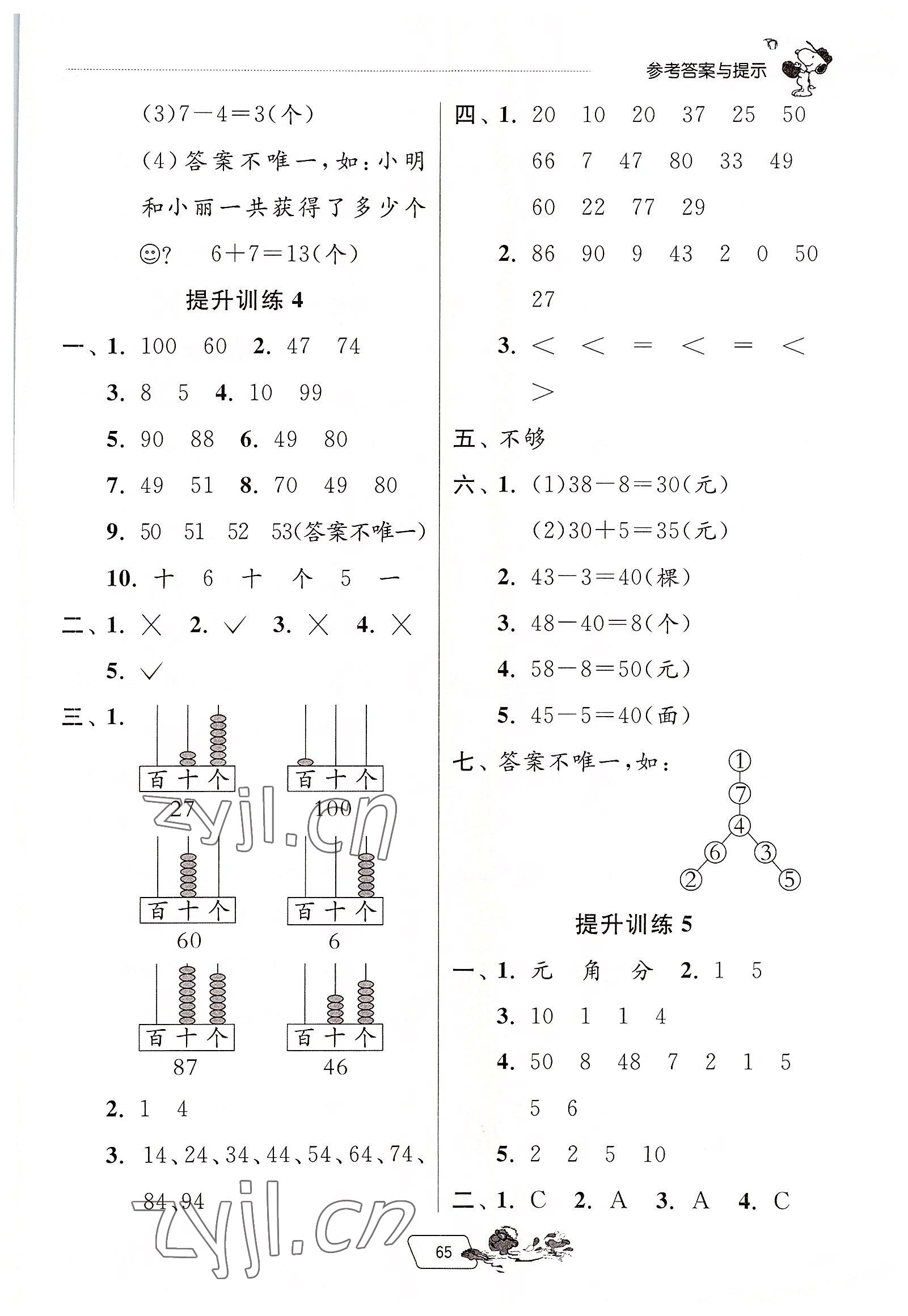 2022年實(shí)驗(yàn)班提優(yōu)訓(xùn)練暑假銜接版一升二年級(jí)數(shù)學(xué)人教版 第3頁(yè)