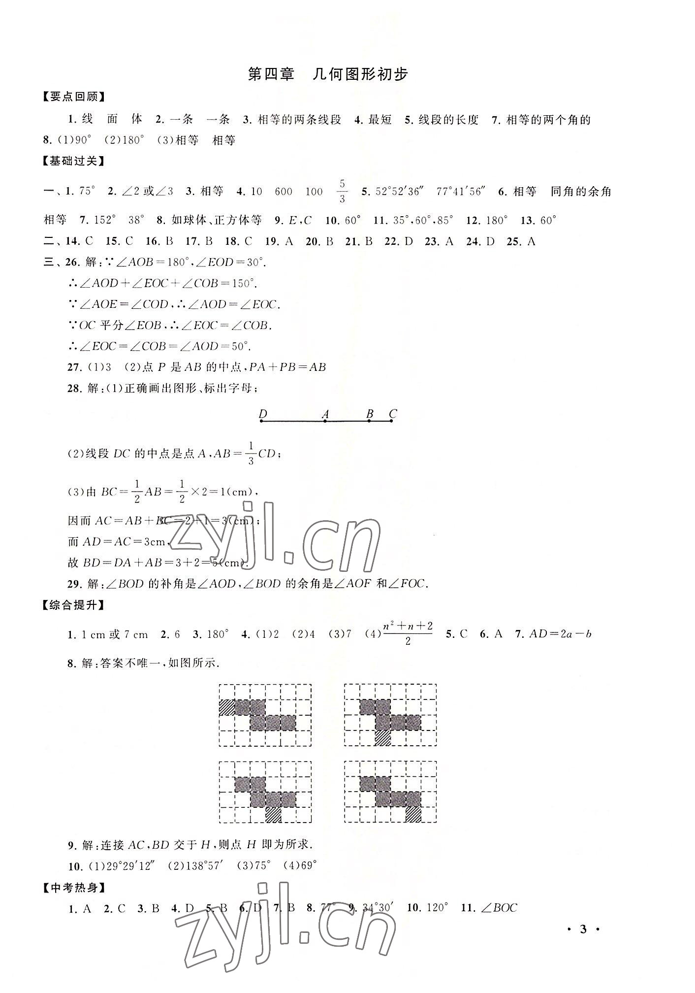 2022年暑假大串联安徽人民出版社七年级数学人教版 第3页