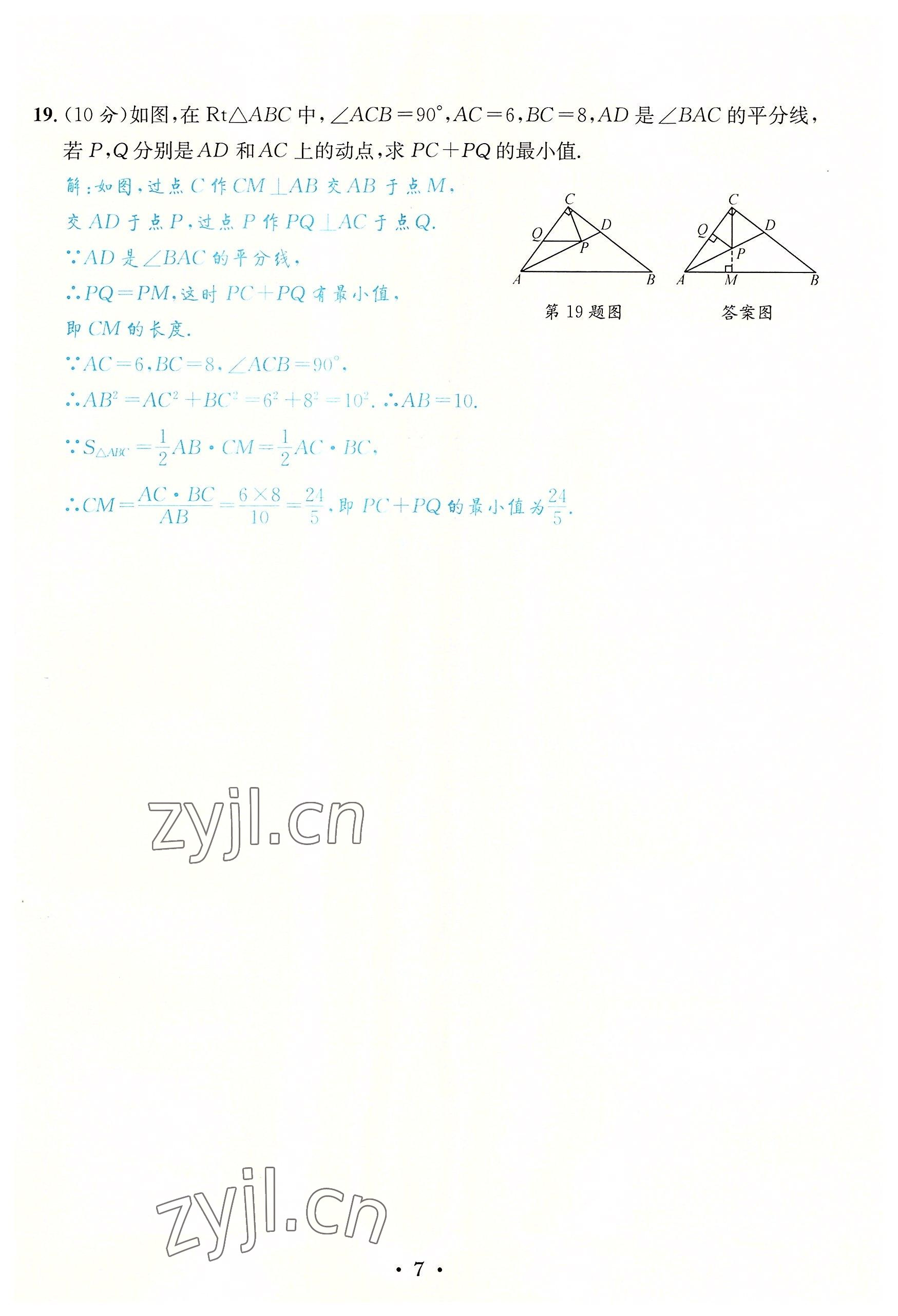 2022年蓉城學霸八年級數(shù)學上冊北師大版 第7頁