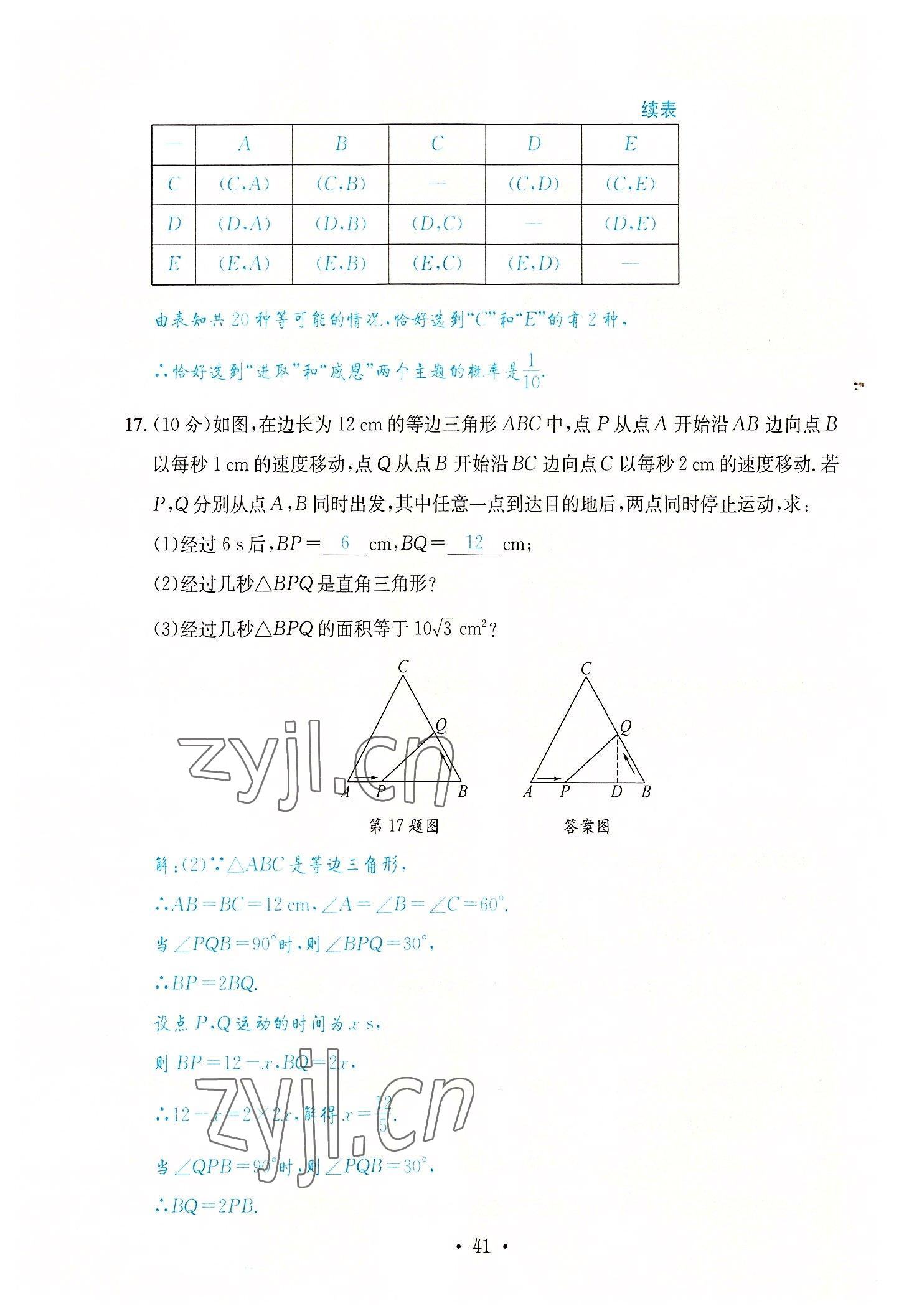 2022年蓉城学霸九年级数学全一册北师大版 第41页