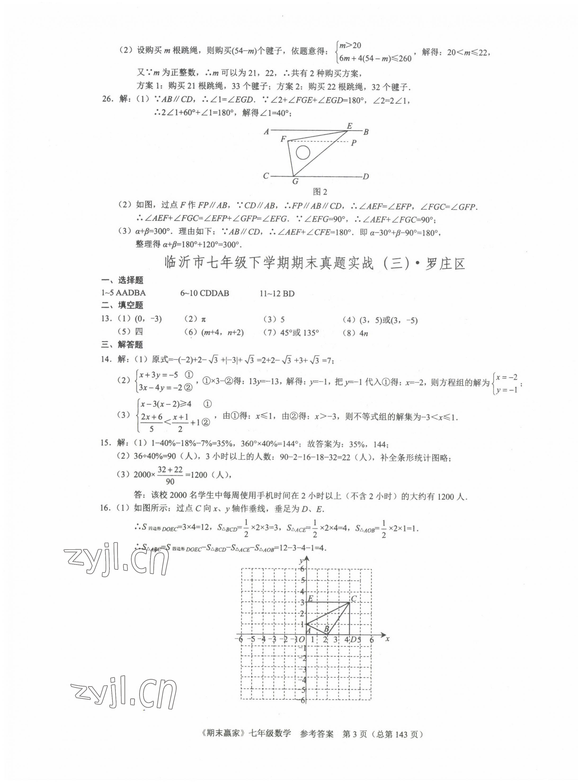 2022年期末赢家七年级数学下册人教版临沂专版 第3页