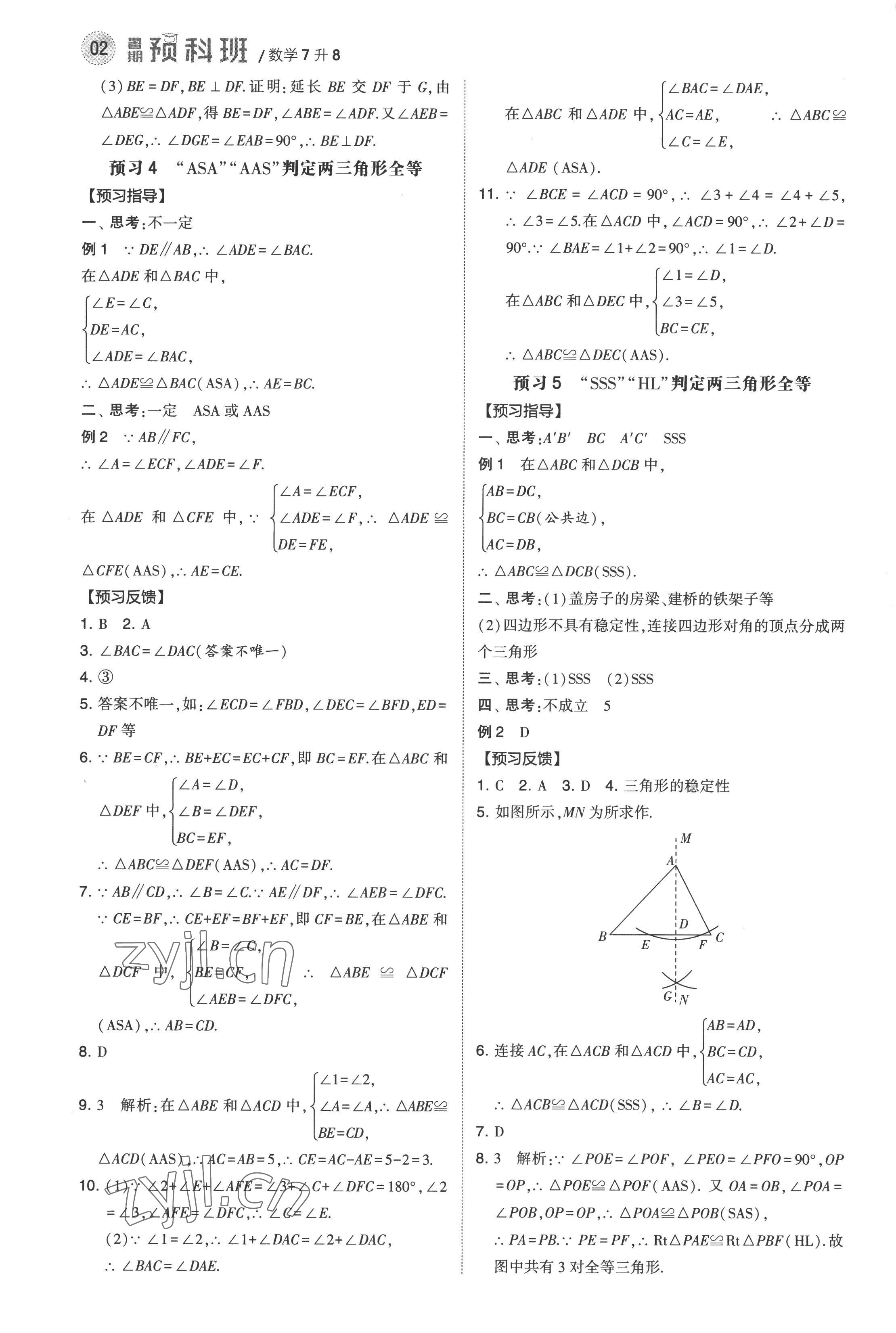 2022年經(jīng)綸學(xué)典暑期預(yù)科班七升八年級(jí)數(shù)學(xué)江蘇國(guó)標(biāo) 第2頁(yè)